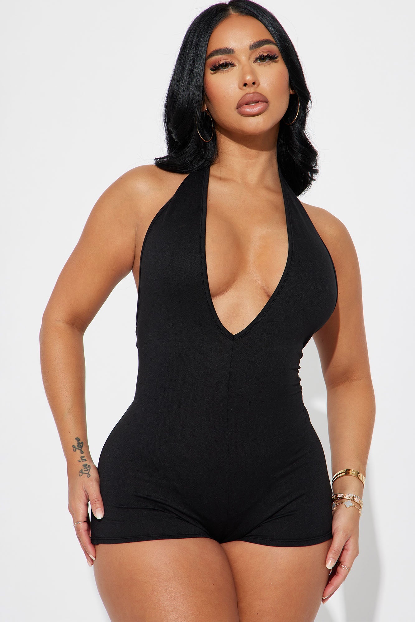 Bombshell Romper in Black