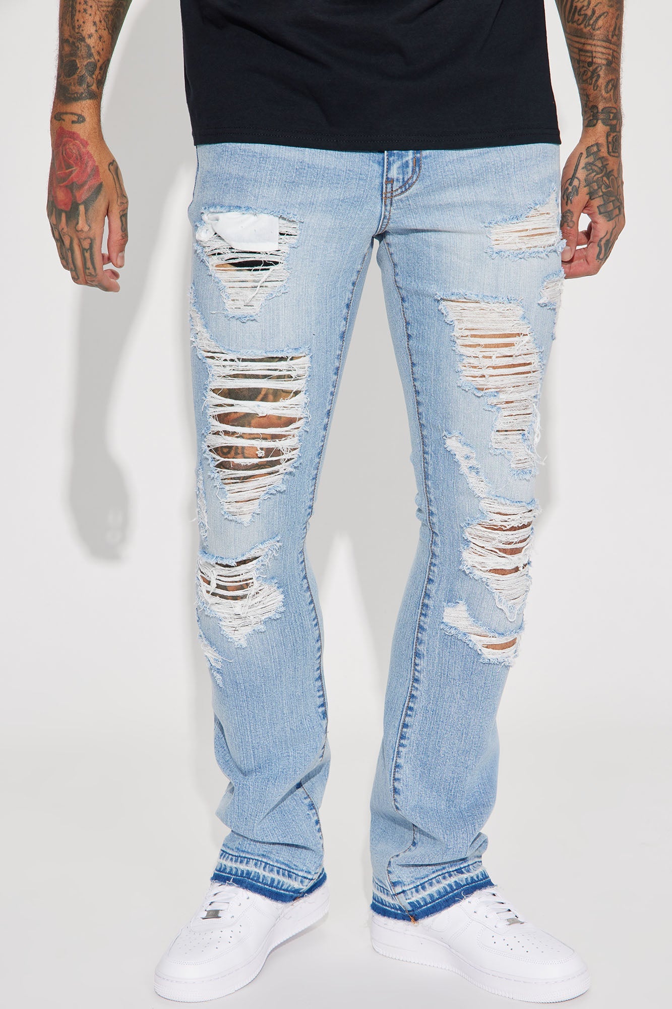 Revolutionary Stacked Skinny Flare Jeans in Medium Wash