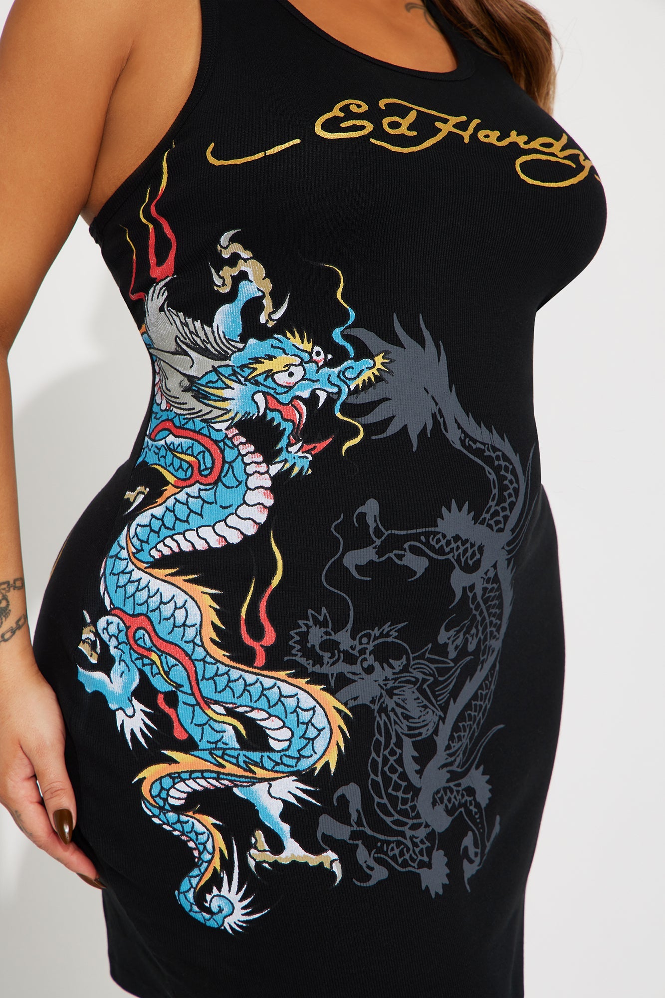 Rock The House Chic: Ed Hardy Dragon Tank Dress in Black