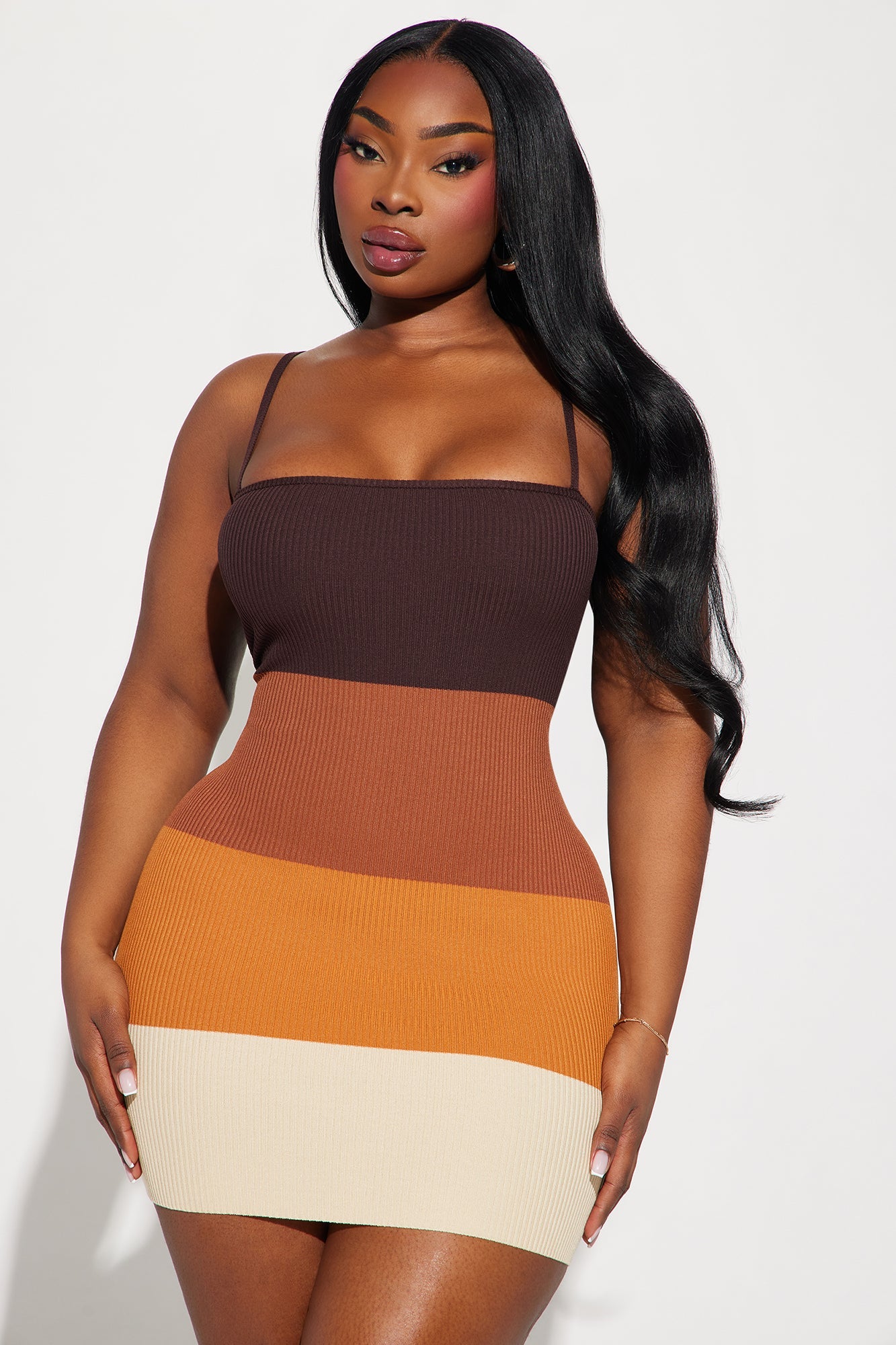 Lunch Date Chic: The Kay Knit Mini Dress in Brown