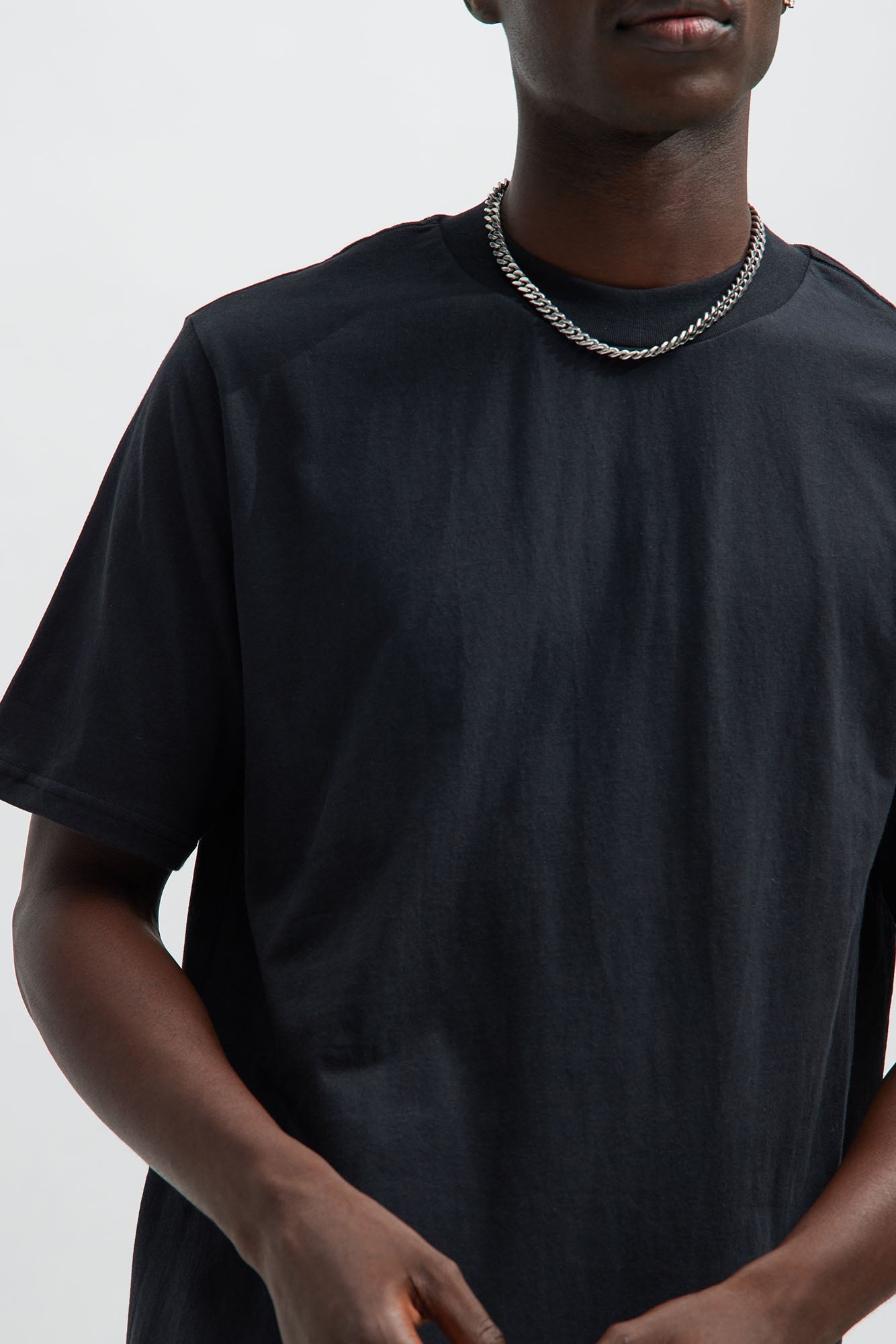 Ultimate Comfort: Oversized Heavyweight Black Short Sleeve Tee