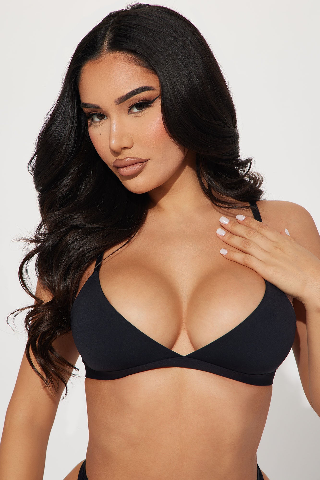 Microfiber Bralette in Black