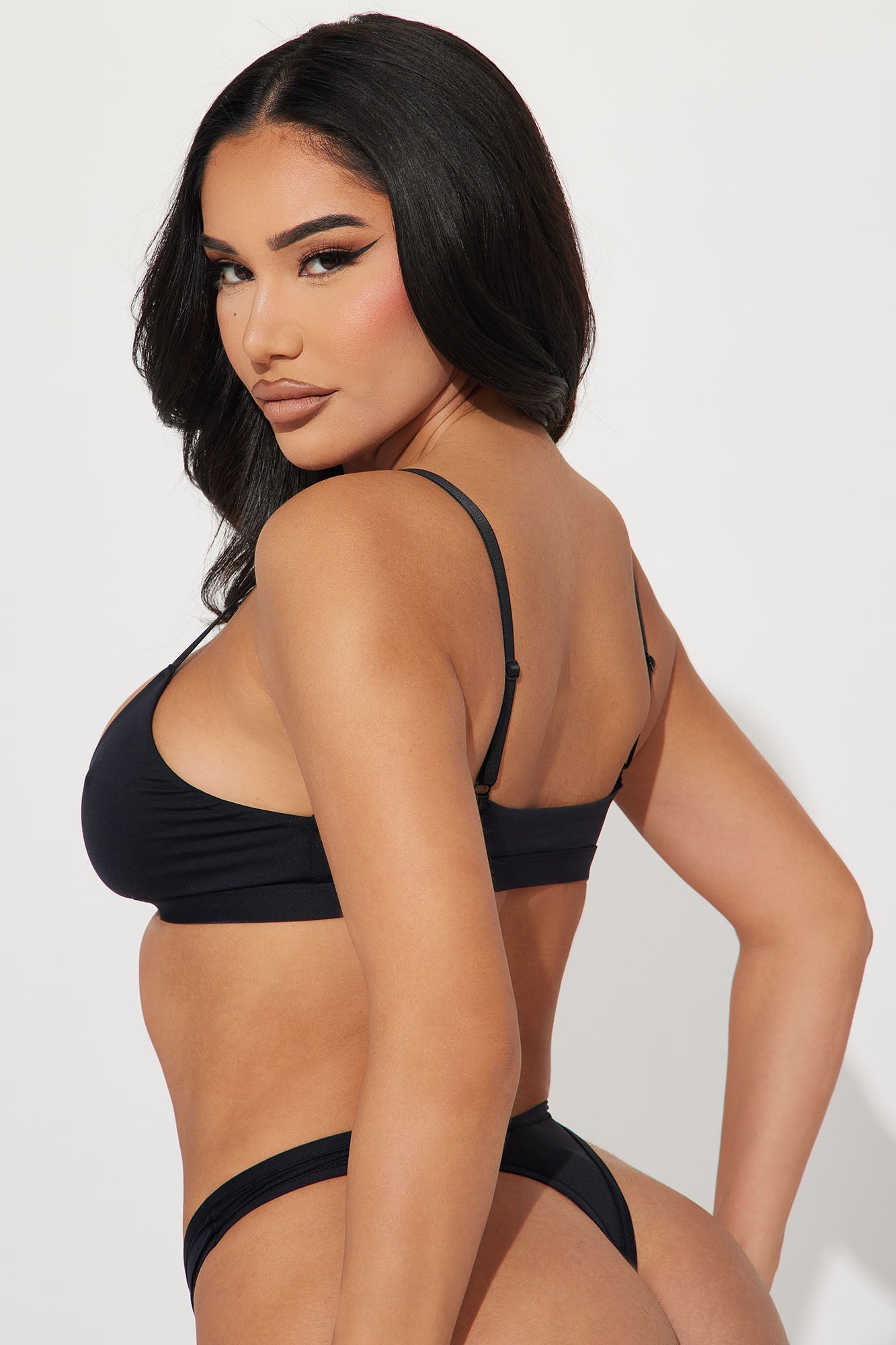 Microfiber Bralette in Black