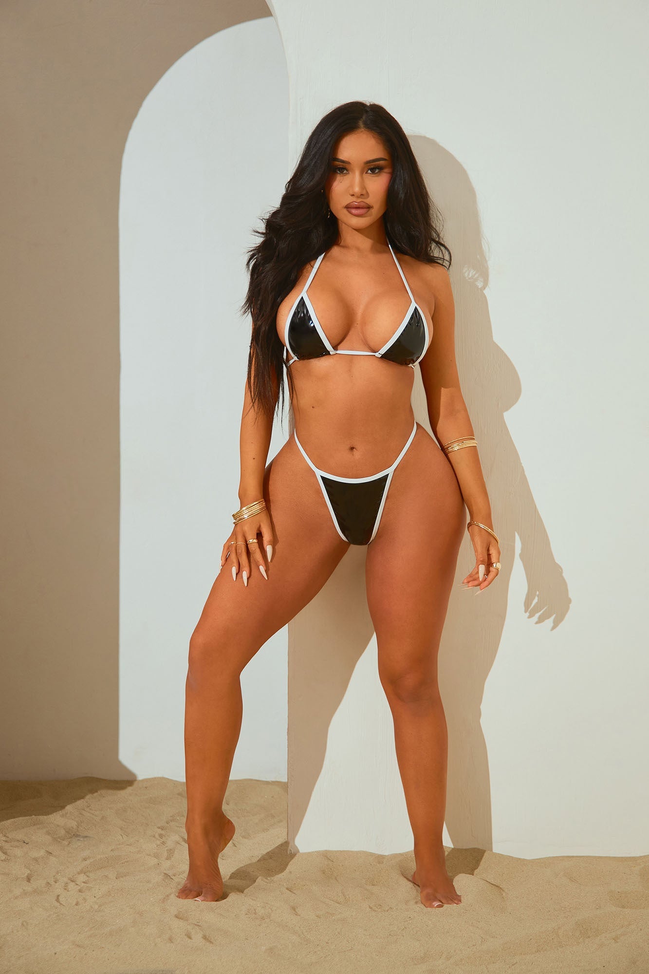 2 Tone 2 Piece Micro Bikini
