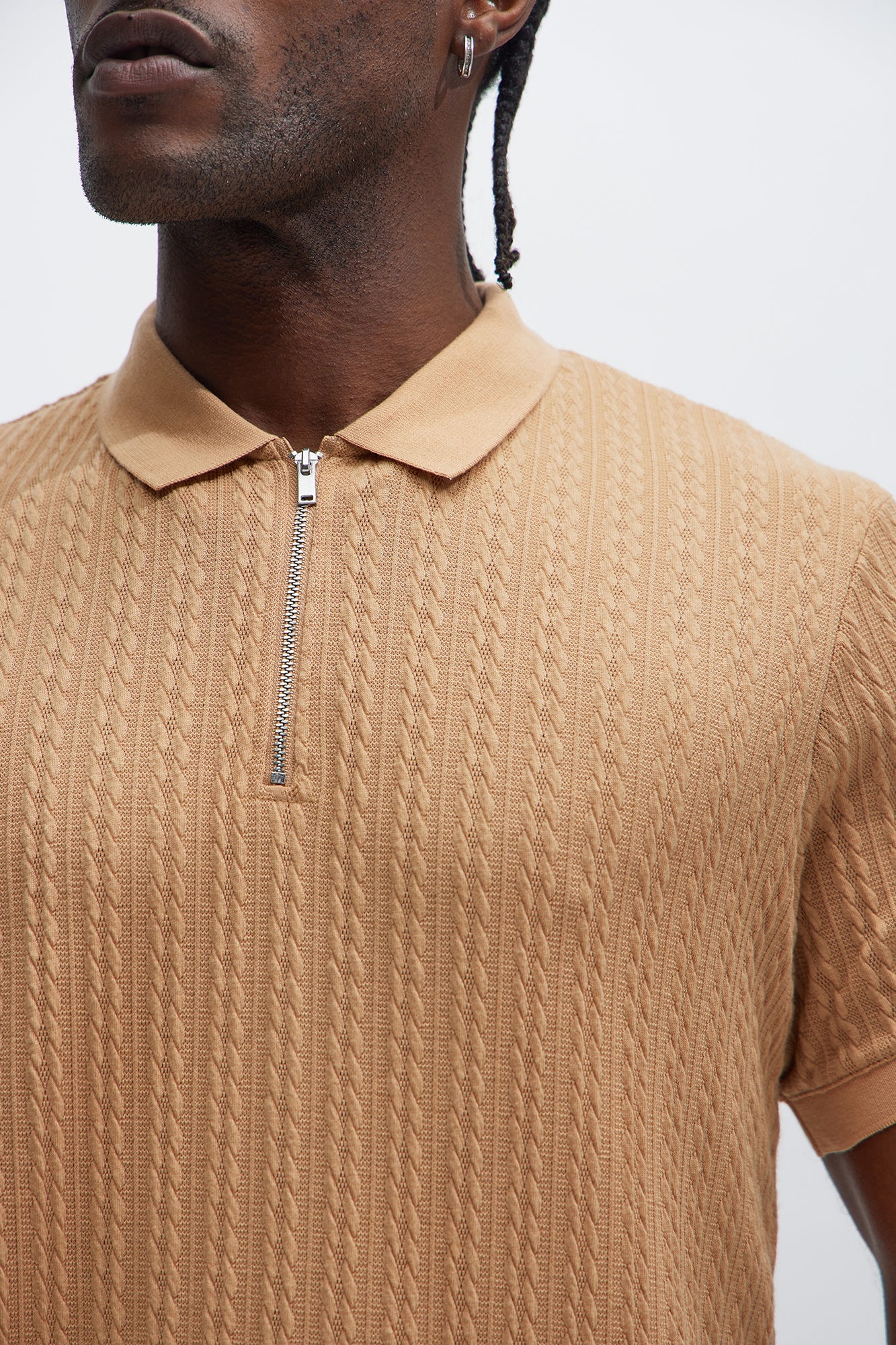 Go-To Polo: Caddie Short Sleeve in Light Brown