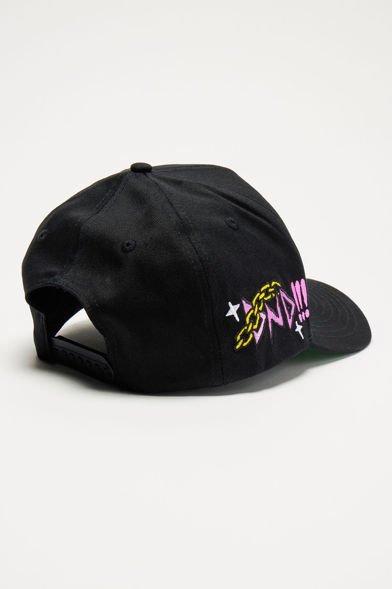 Wow Factor Snapback Hat: Black & Green Edition