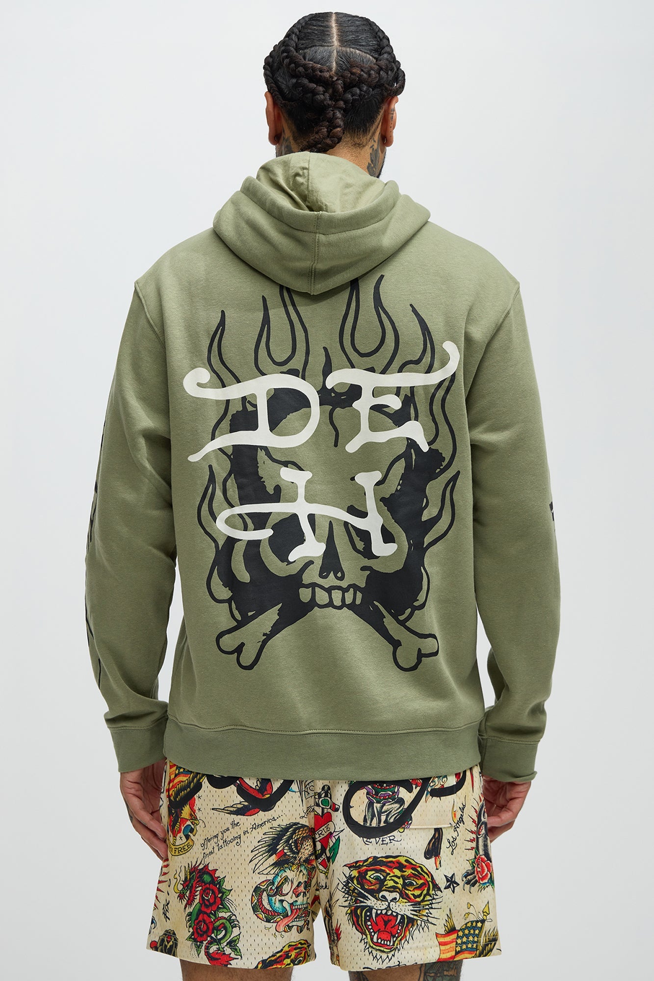 Ed Hardy Love Kills Olive Hoodie: Rock Your Style