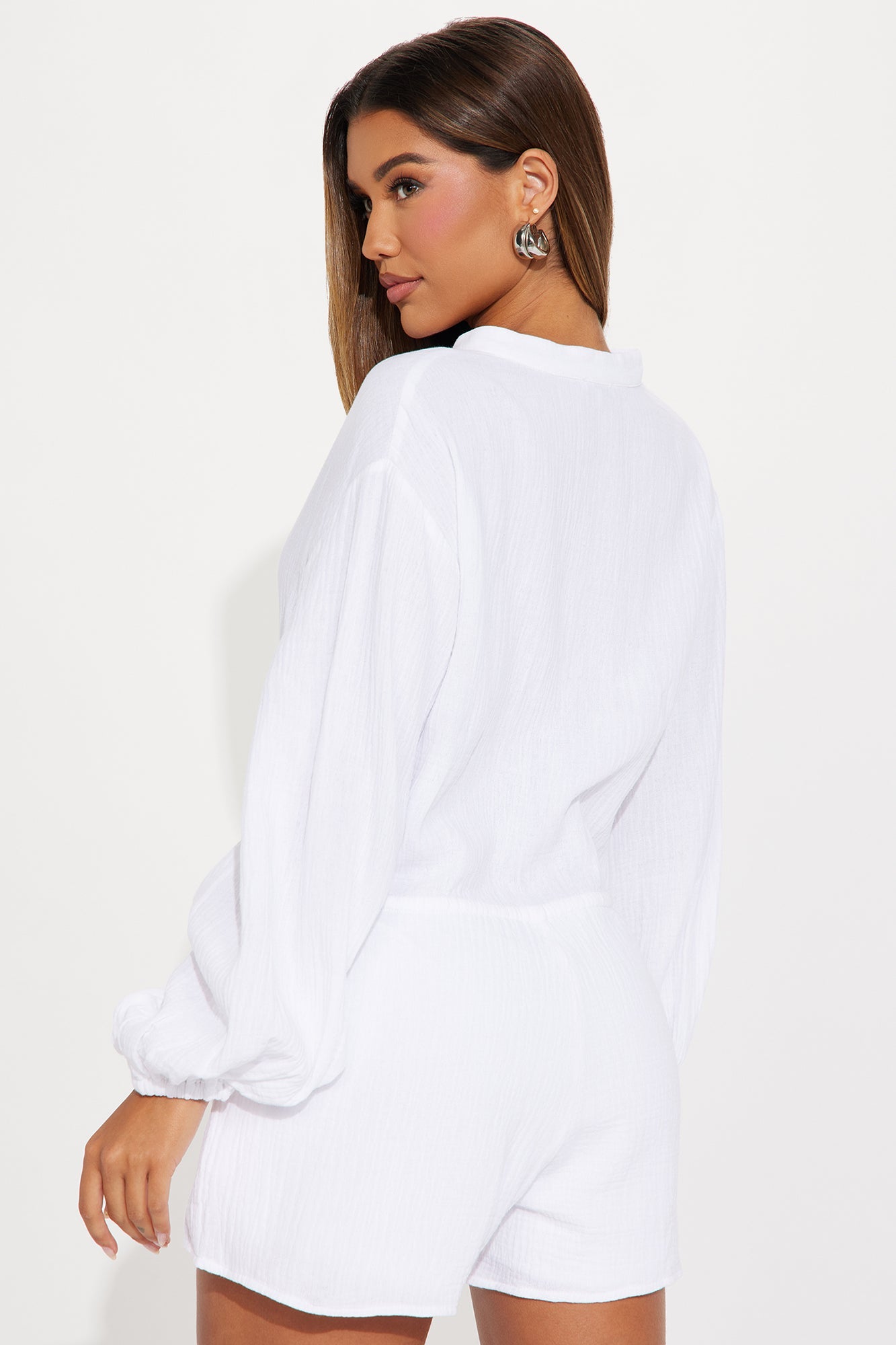 Hello Romper In White