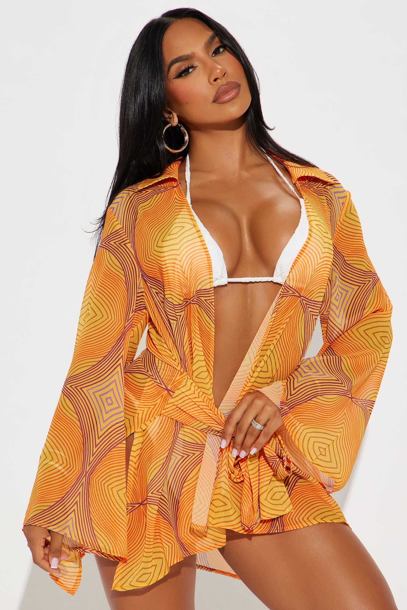 Beach Babe Full Cover In Orange