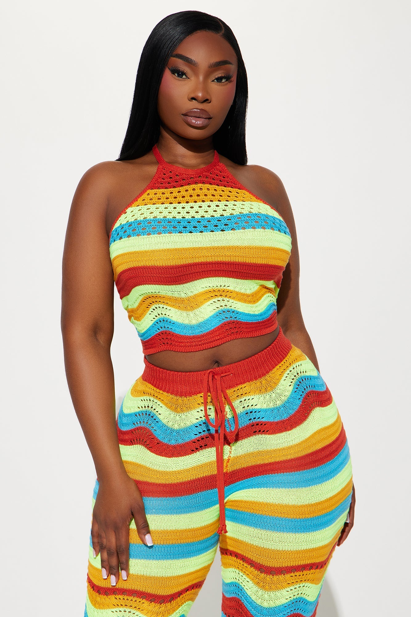 Sunnyside Colorful Crochet Pant Combo Set