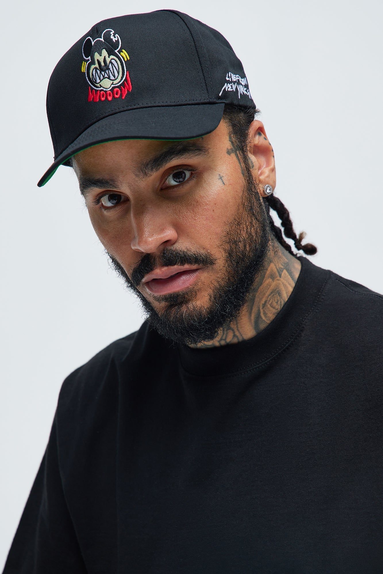 Wow Factor Snapback Hat: Black & Green Edition