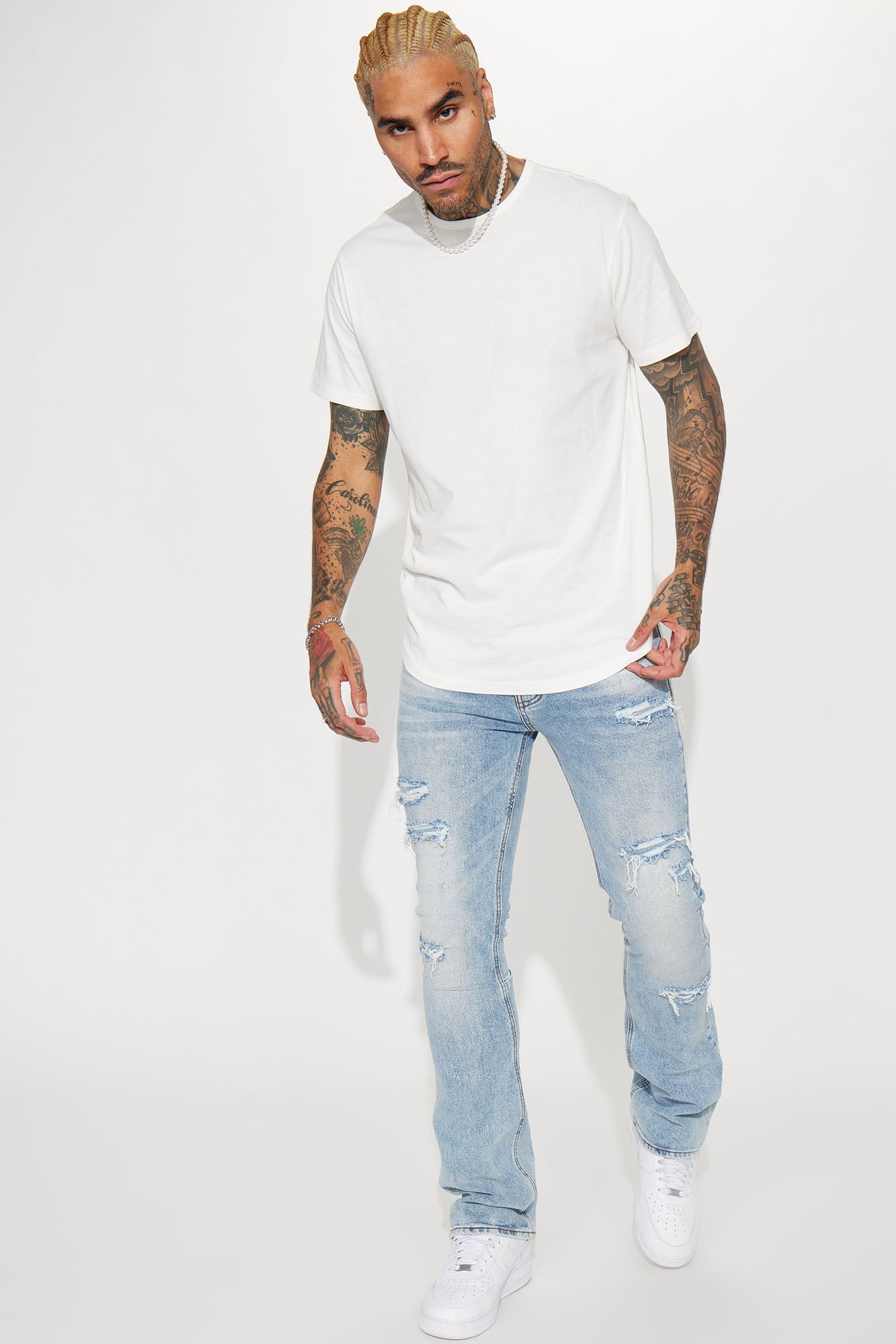 Classic Elegance: The Essential Scallop Tee in White