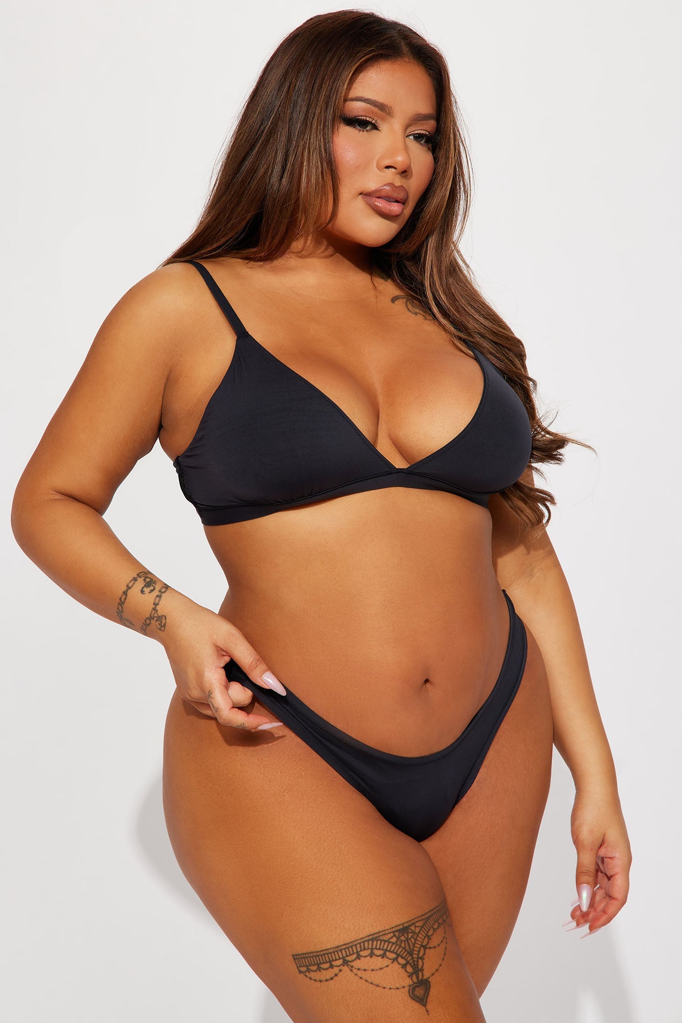 Microfiber Bralette in Black