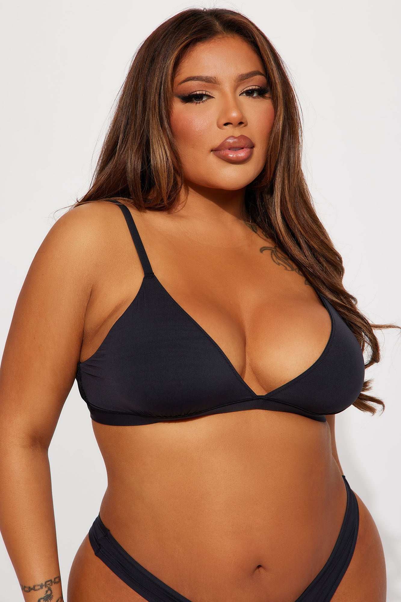 Microfiber Bralette in Black