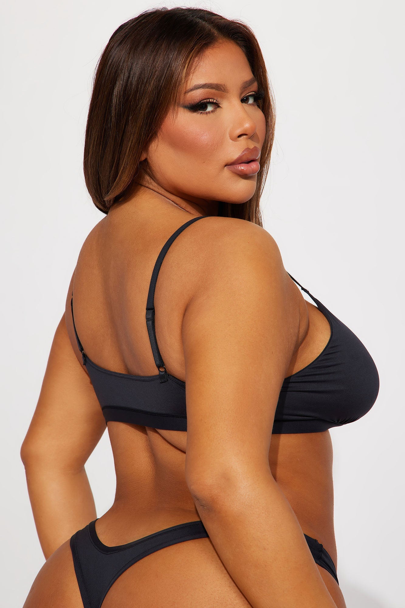 Microfiber Bralette in Black