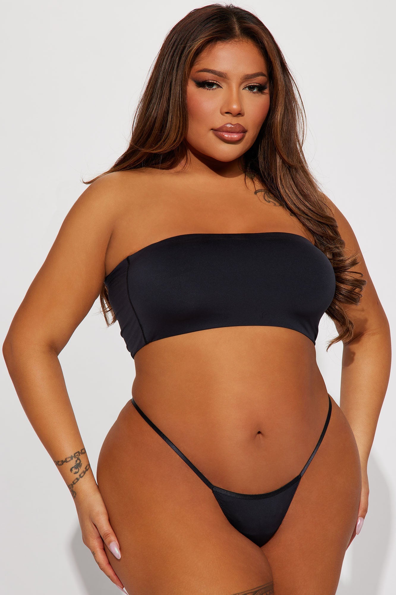 Microfiber G String Thong Panty in Black