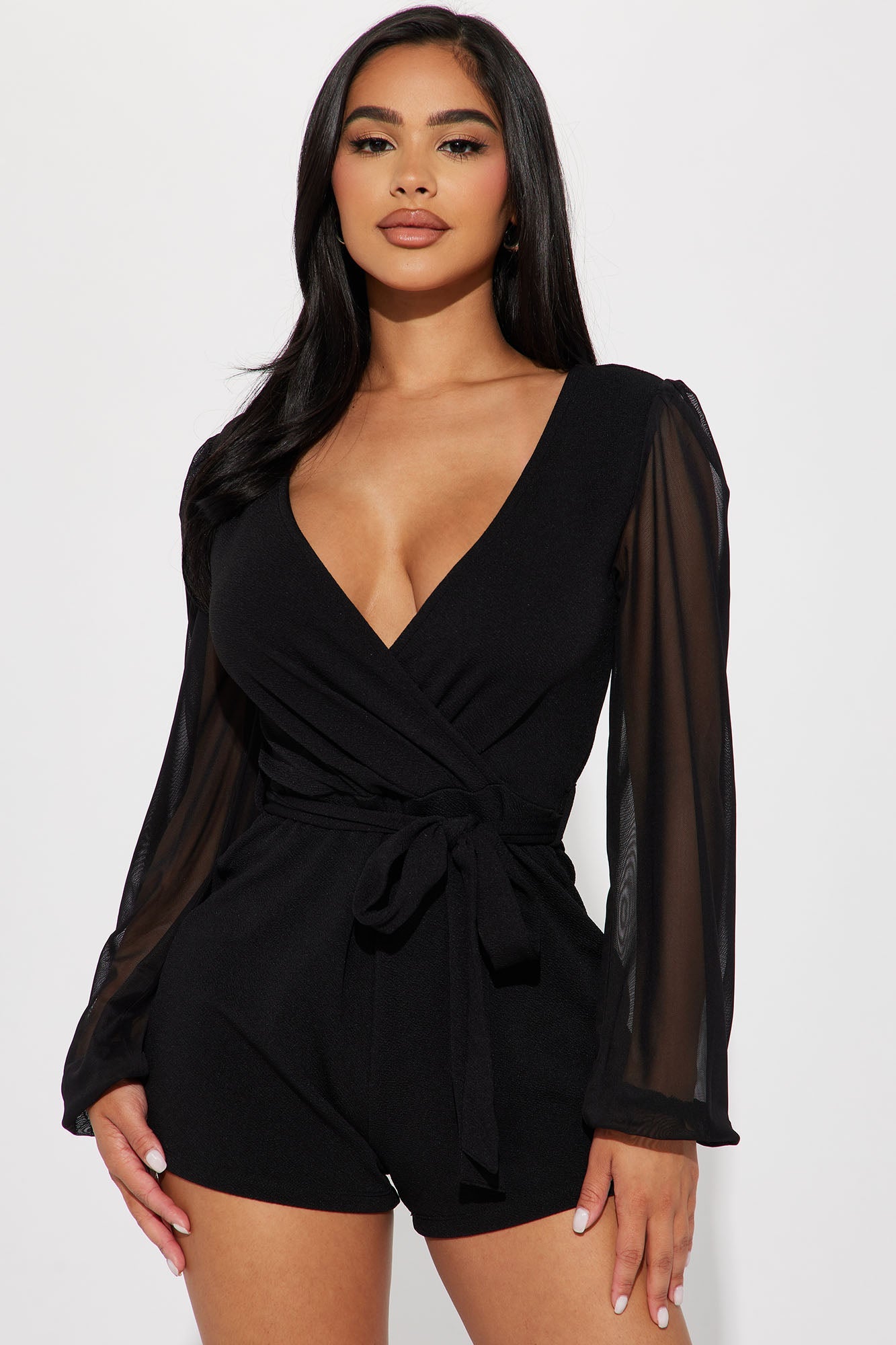 ARAKAR Tres Chic Romper in Black