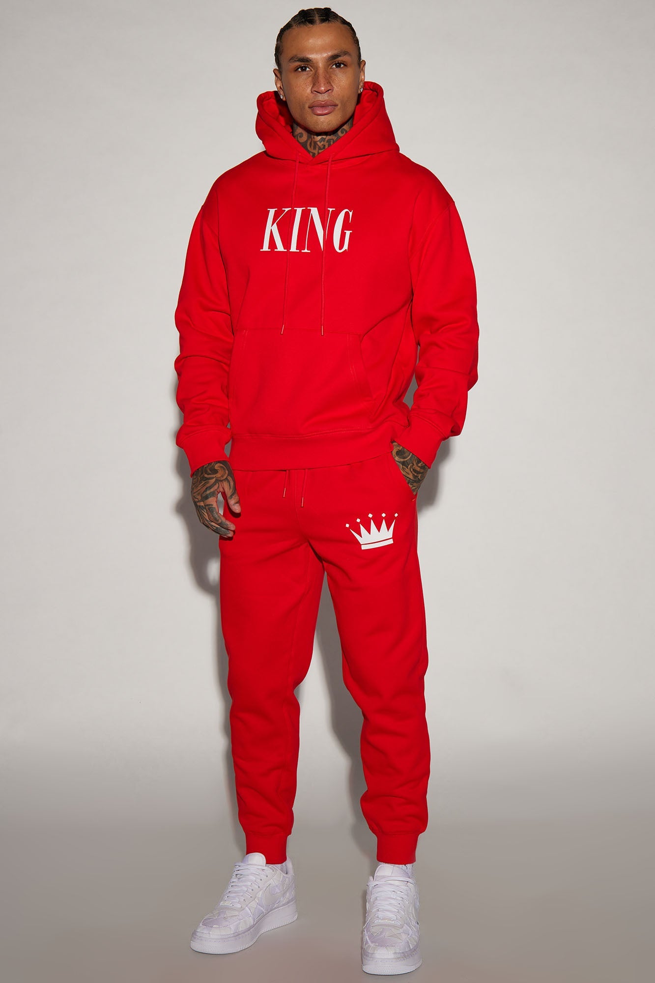 Stylish Crown Jogger In Red