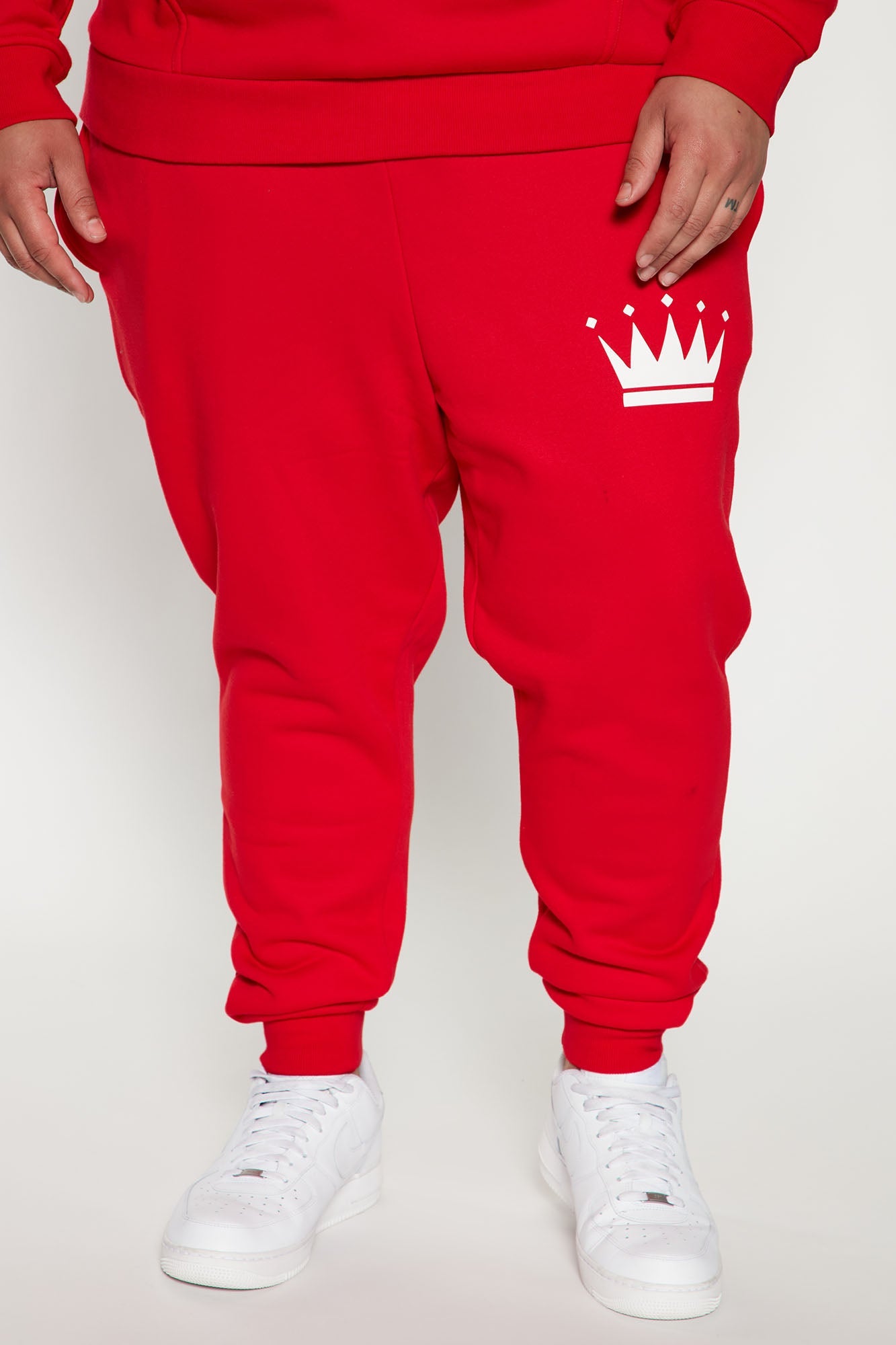 Stylish Crown Jogger In Red