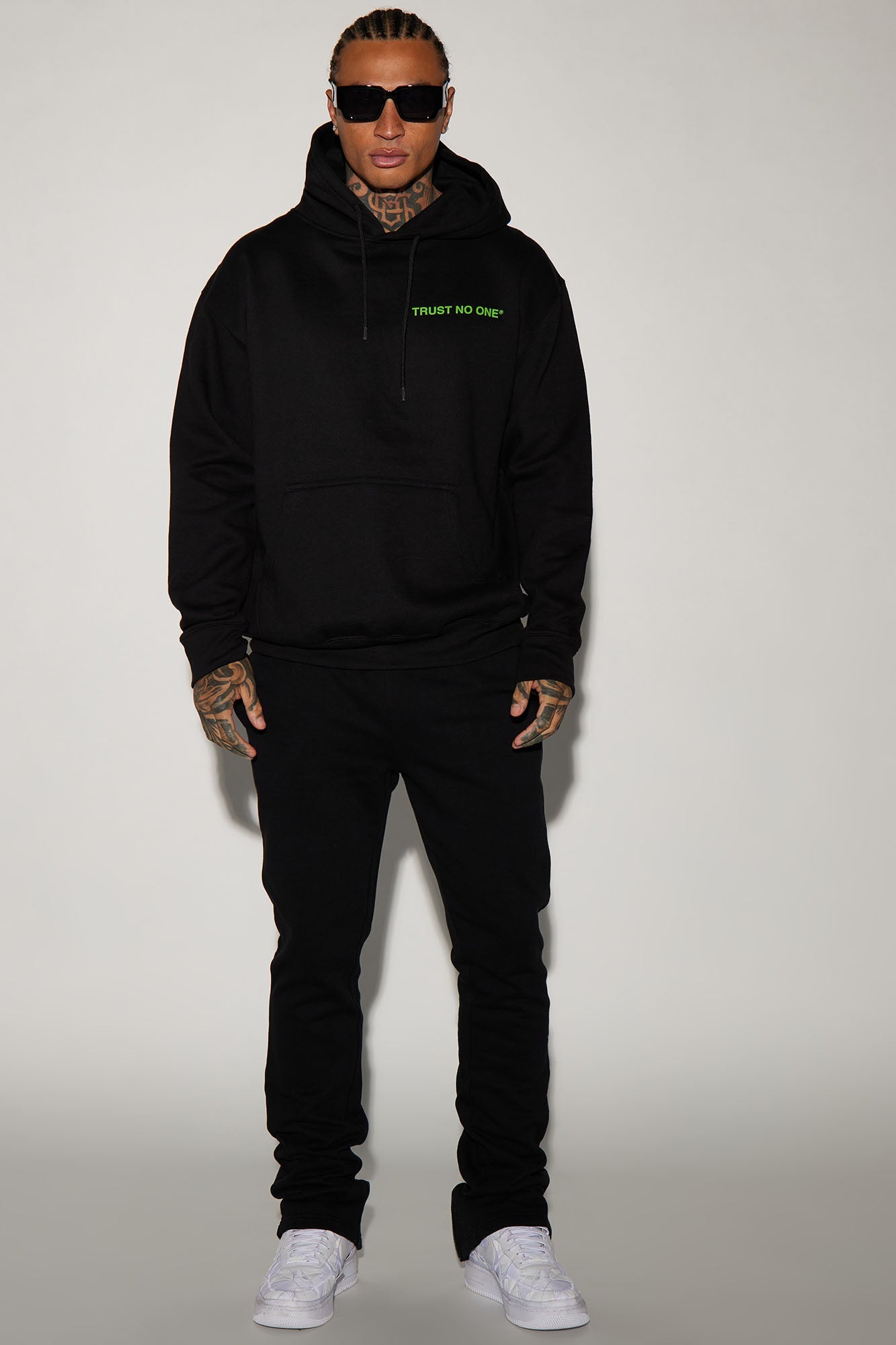 Slither into Style: Beware of Snakes Hoodie in Black