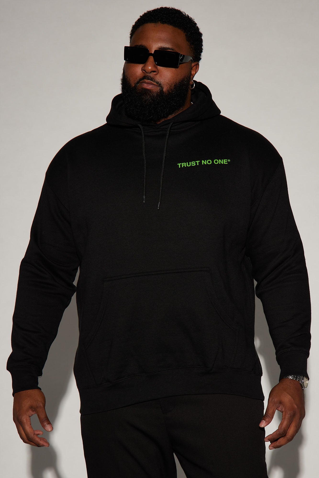 Slither into Style: Beware of Snakes Hoodie in Black