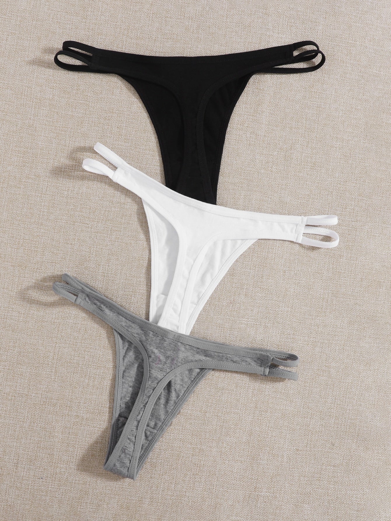 3pack Label Detail Panty