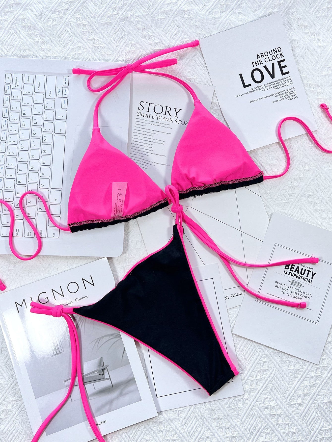 Ladies Halter Strap 2 Piece Swimsuit