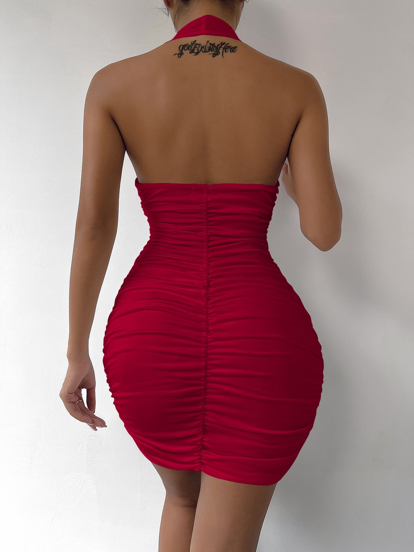 Backless Halter Bodycon