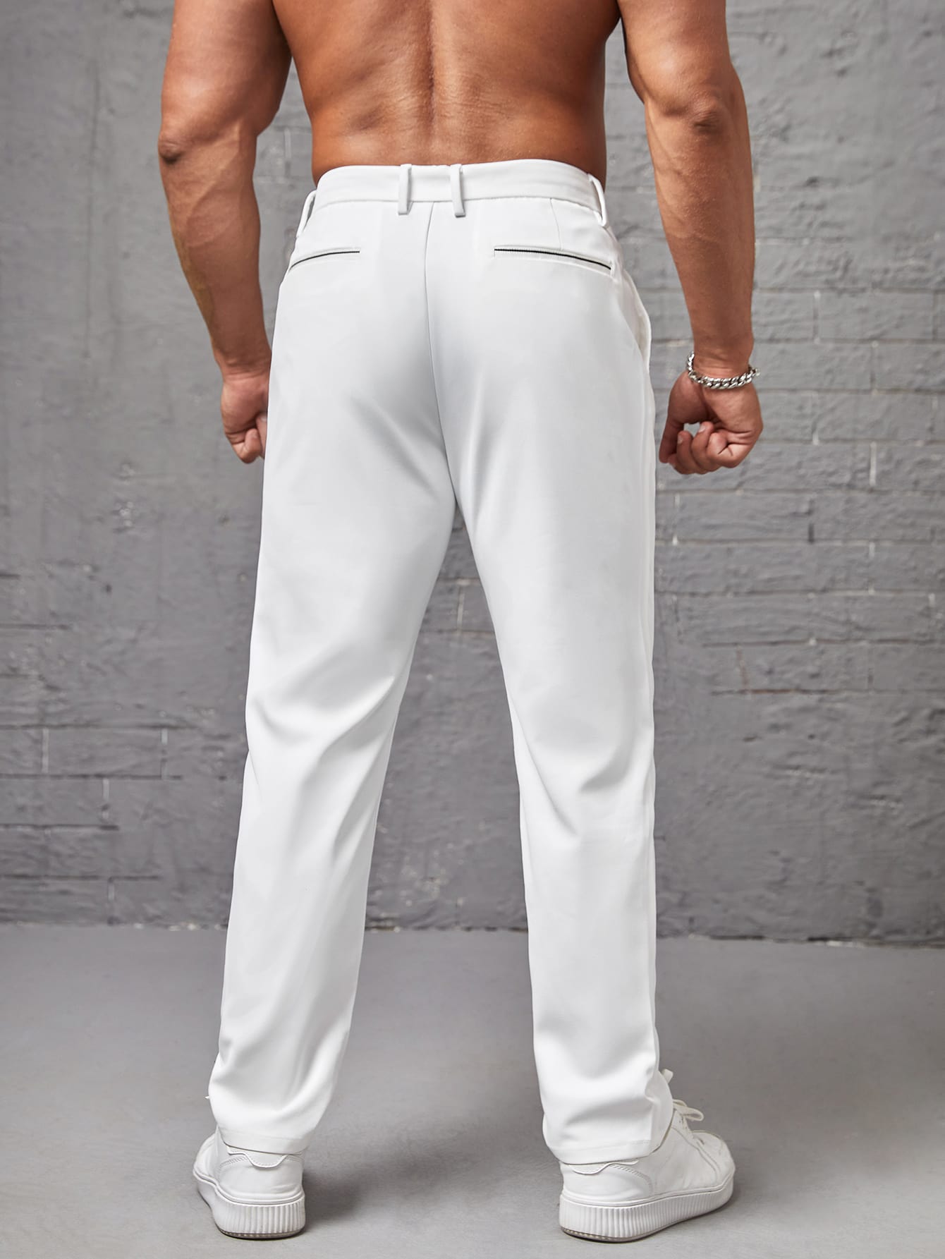 Men's Business Solid Color Suit Trouser