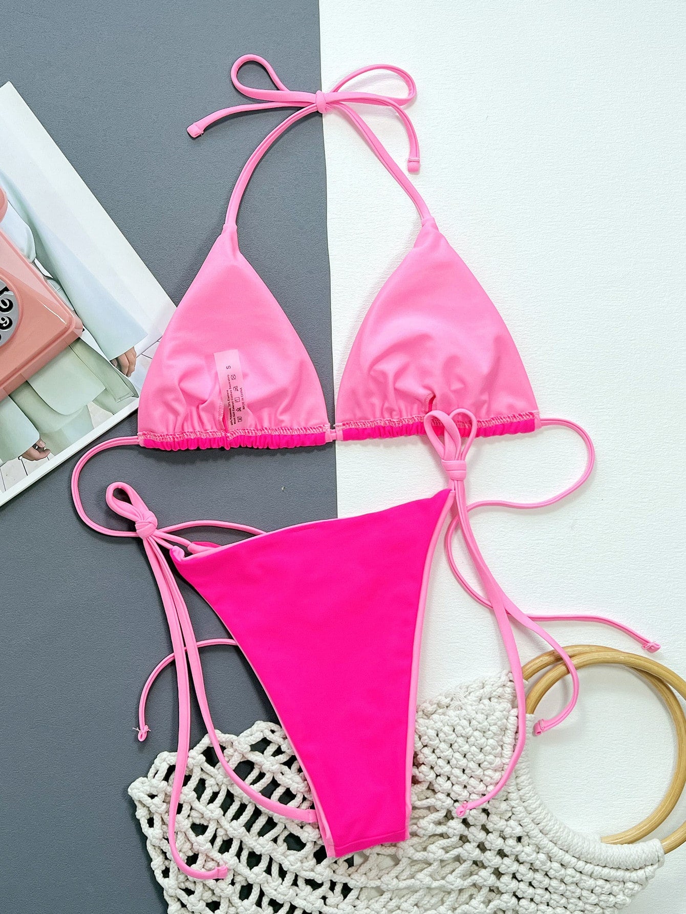 Ladies Halter Strap 2 Piece Swimsuit