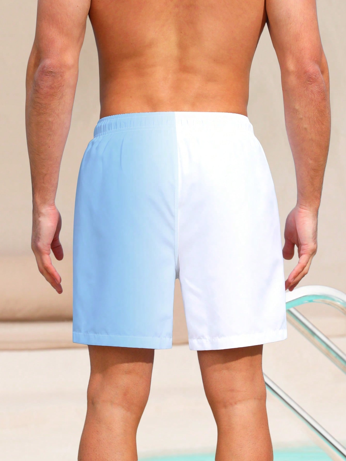 Let's Swim!: Men's Two Tone Drawstring Swim Trunks