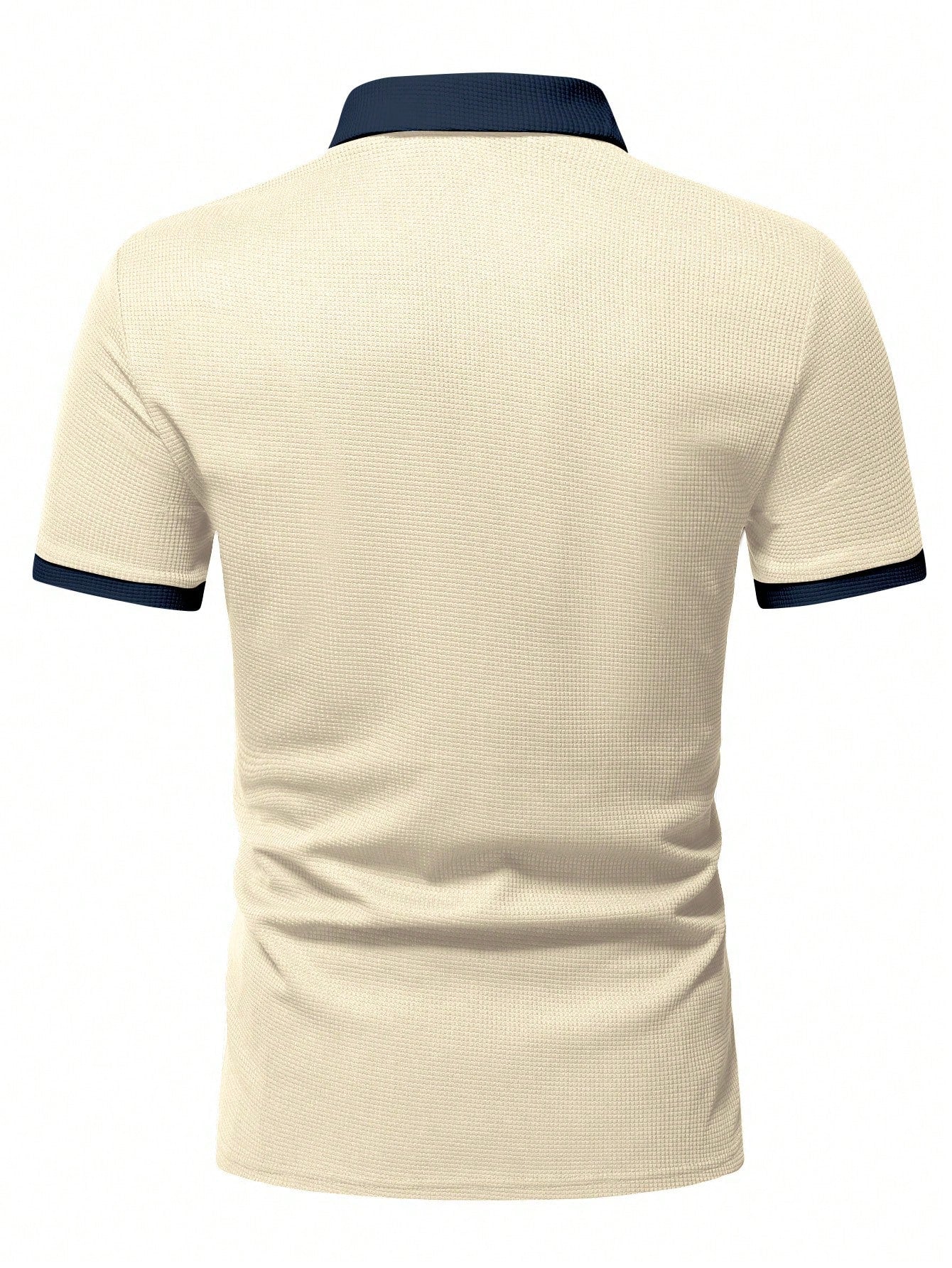 Men's Two Tone Zip Polo Shirt.