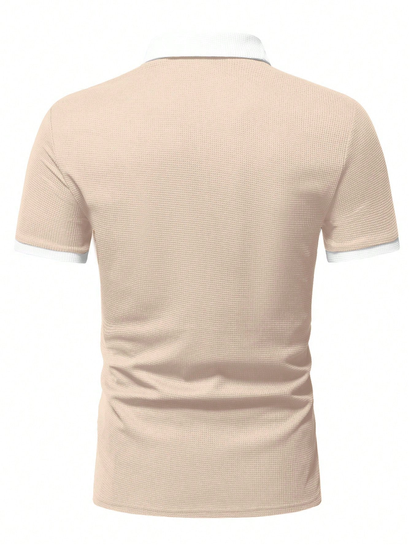 Men's Two Tone Zip Polo Shirt.