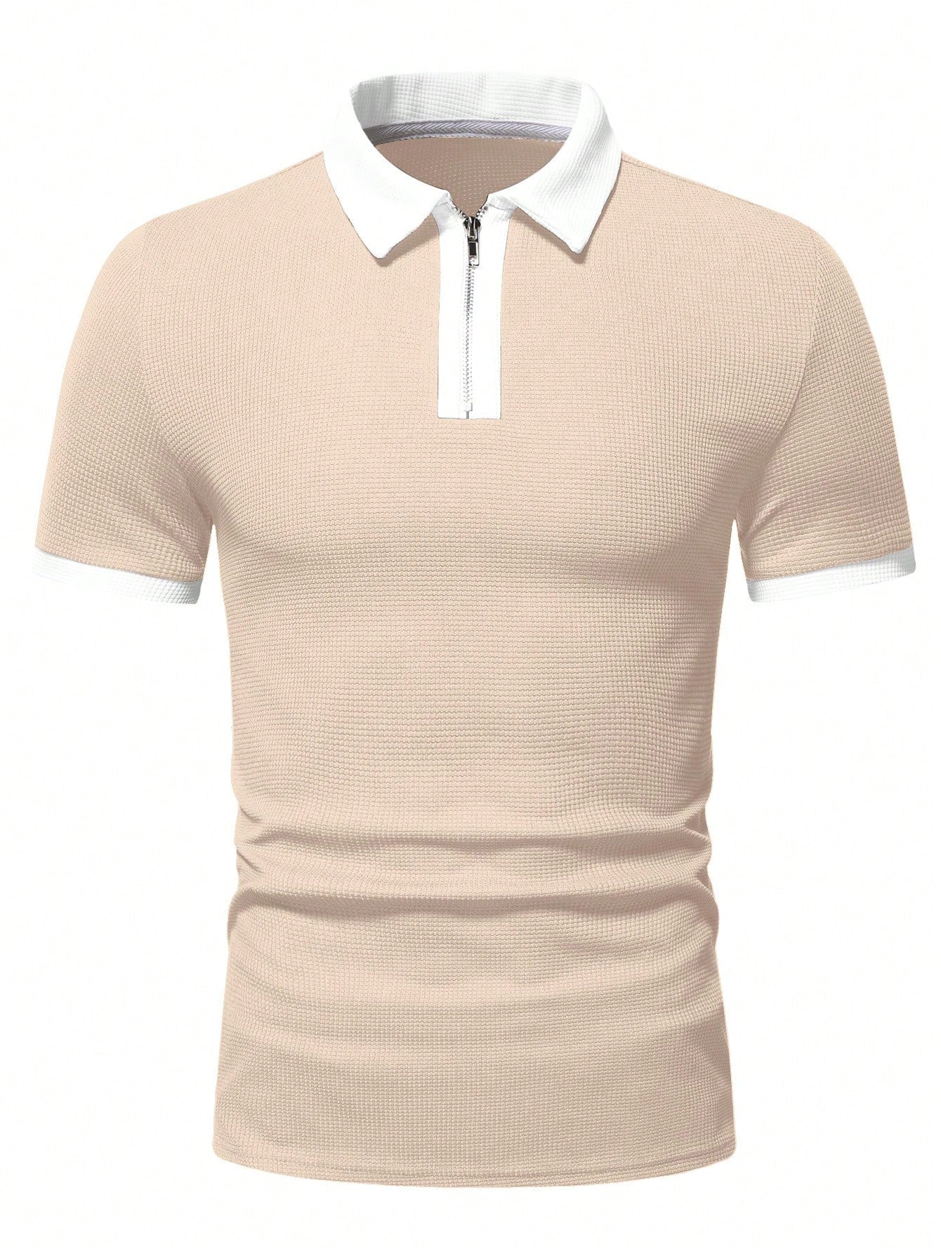 Men's Stylish Zip Polo Shirt.