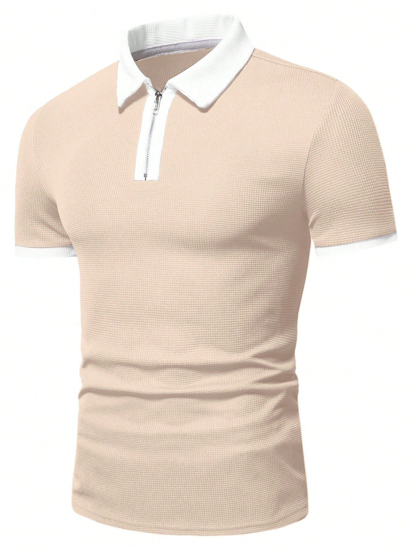 Men's Stylish Zip Polo Shirt.