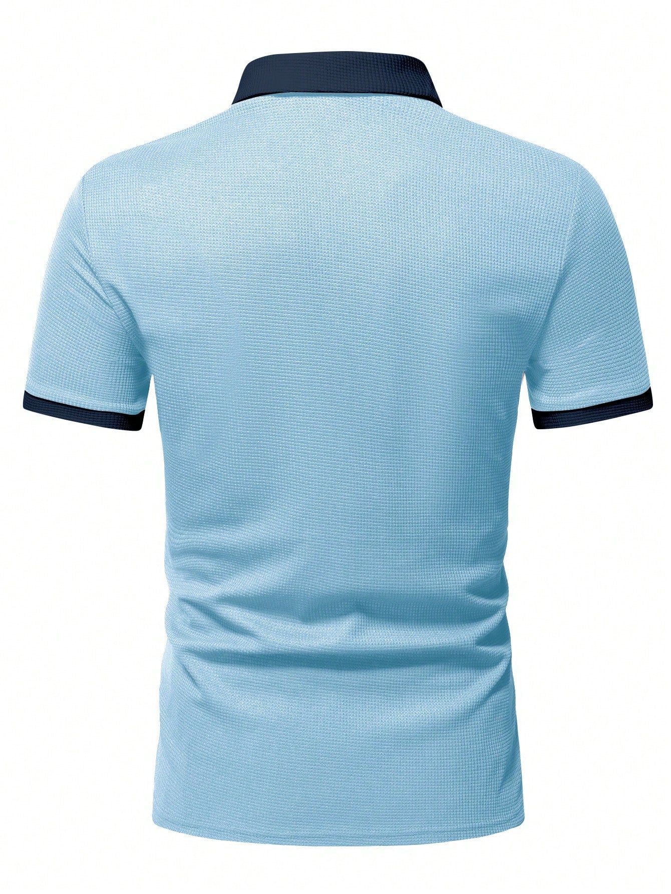 Men's Two Tone Quarter Zip Polo Shirt