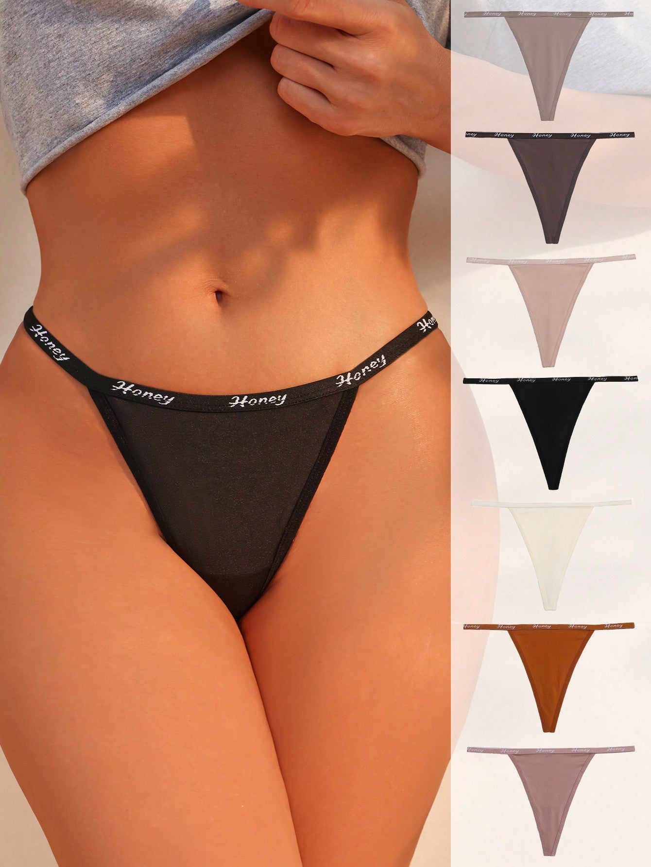 7pack Letter Tape Panty