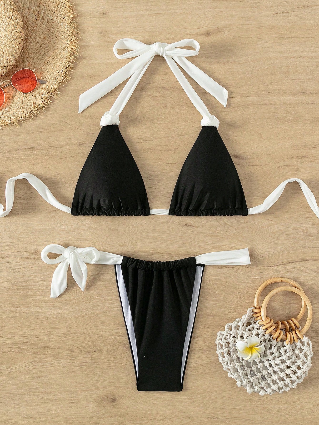 2 Tone Triangle Bkini Set