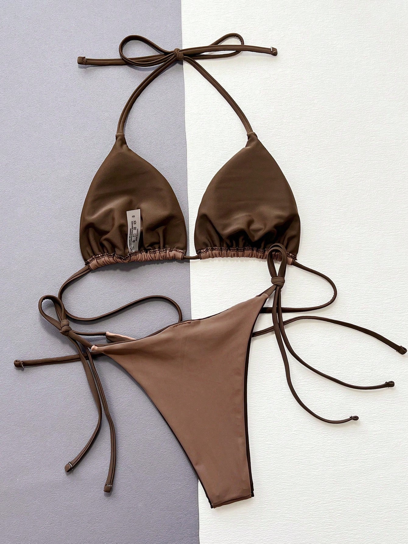Ladies Halter Strap 2 Piece Swimsuit