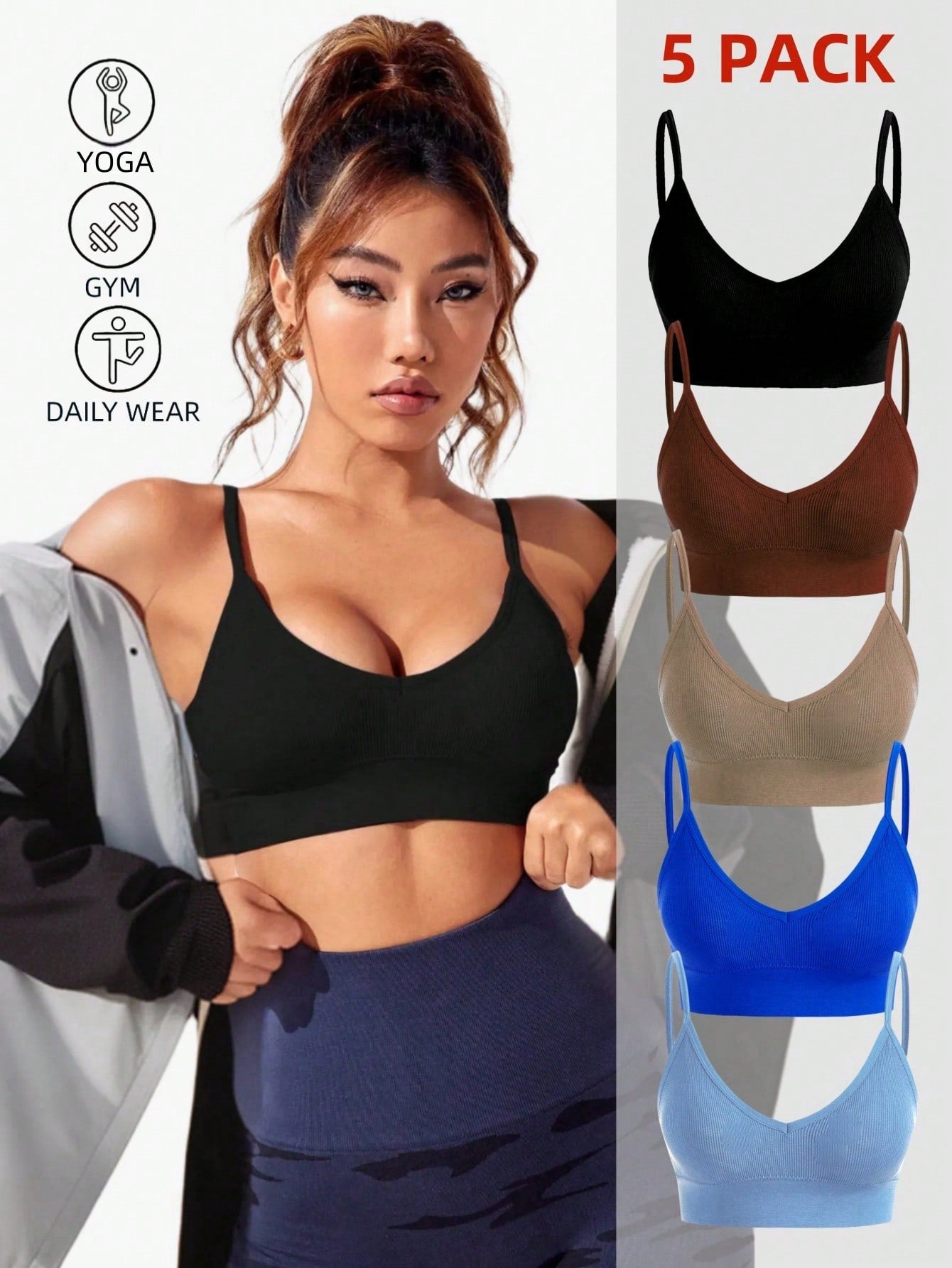 Yoga Women's Solid Color Athletic Tank Top
