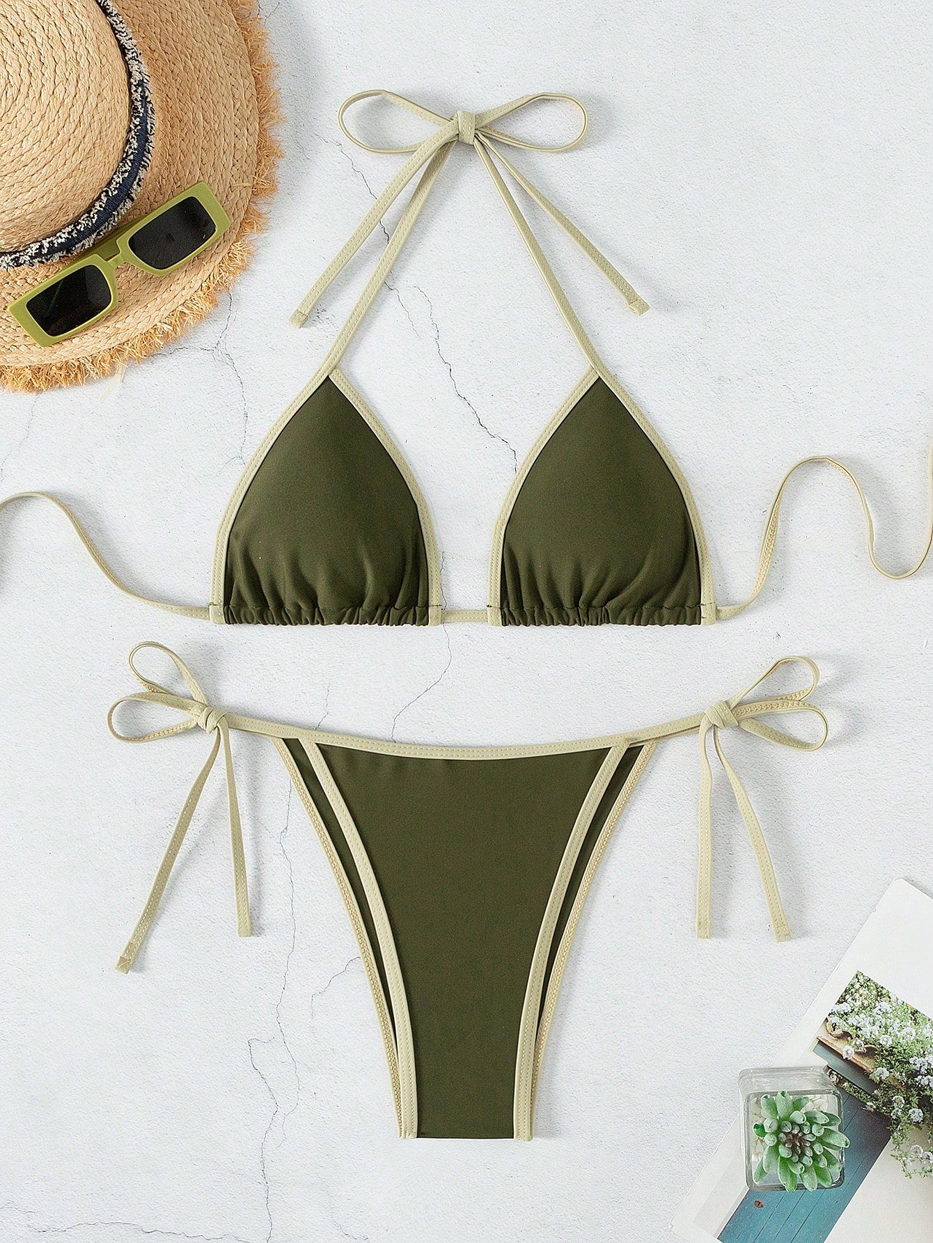 Triangle Thong Bkini Swimsuit