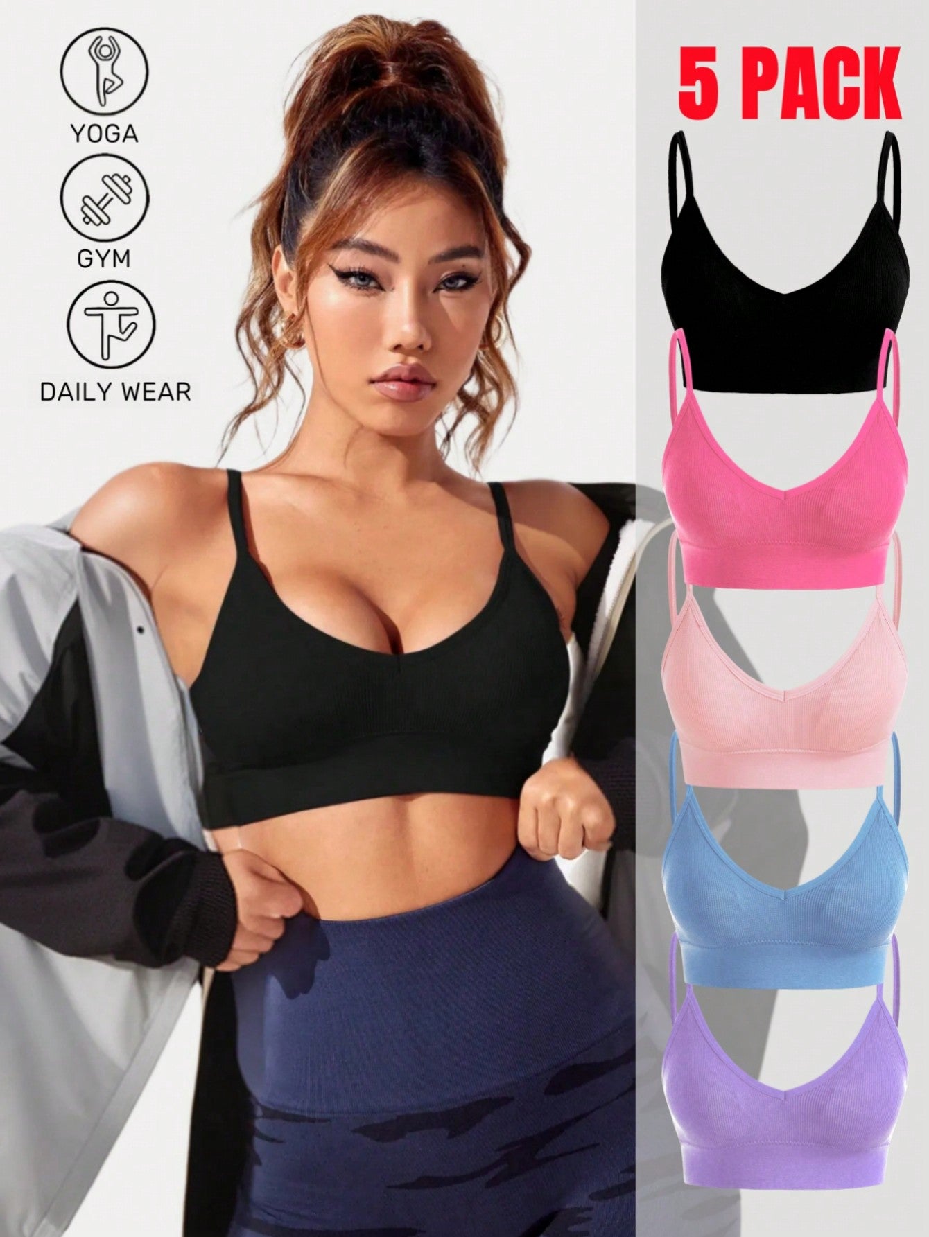 Yoga Women's Solid Color Athletic Tank Top