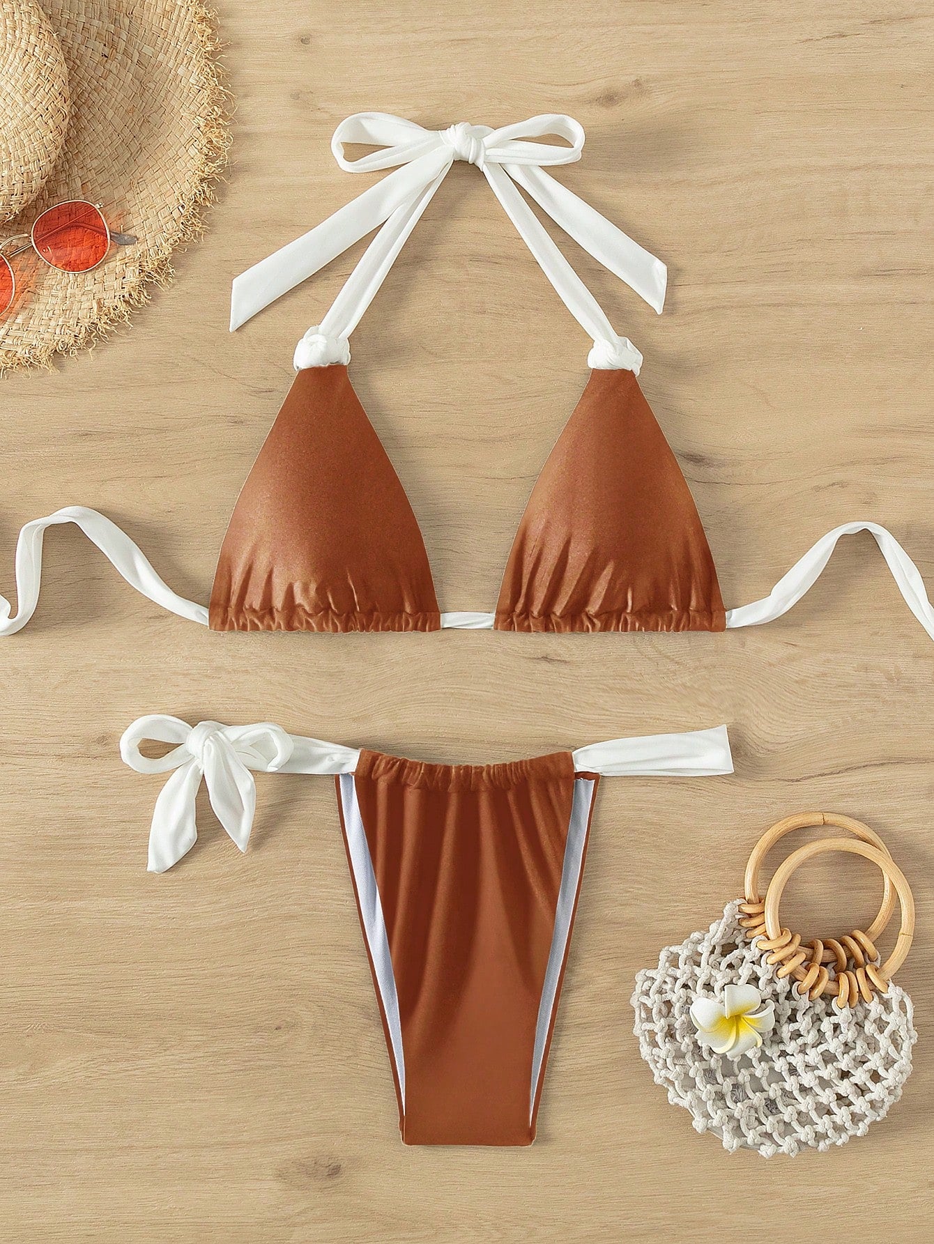 2 Tone Triangle Bkini Set