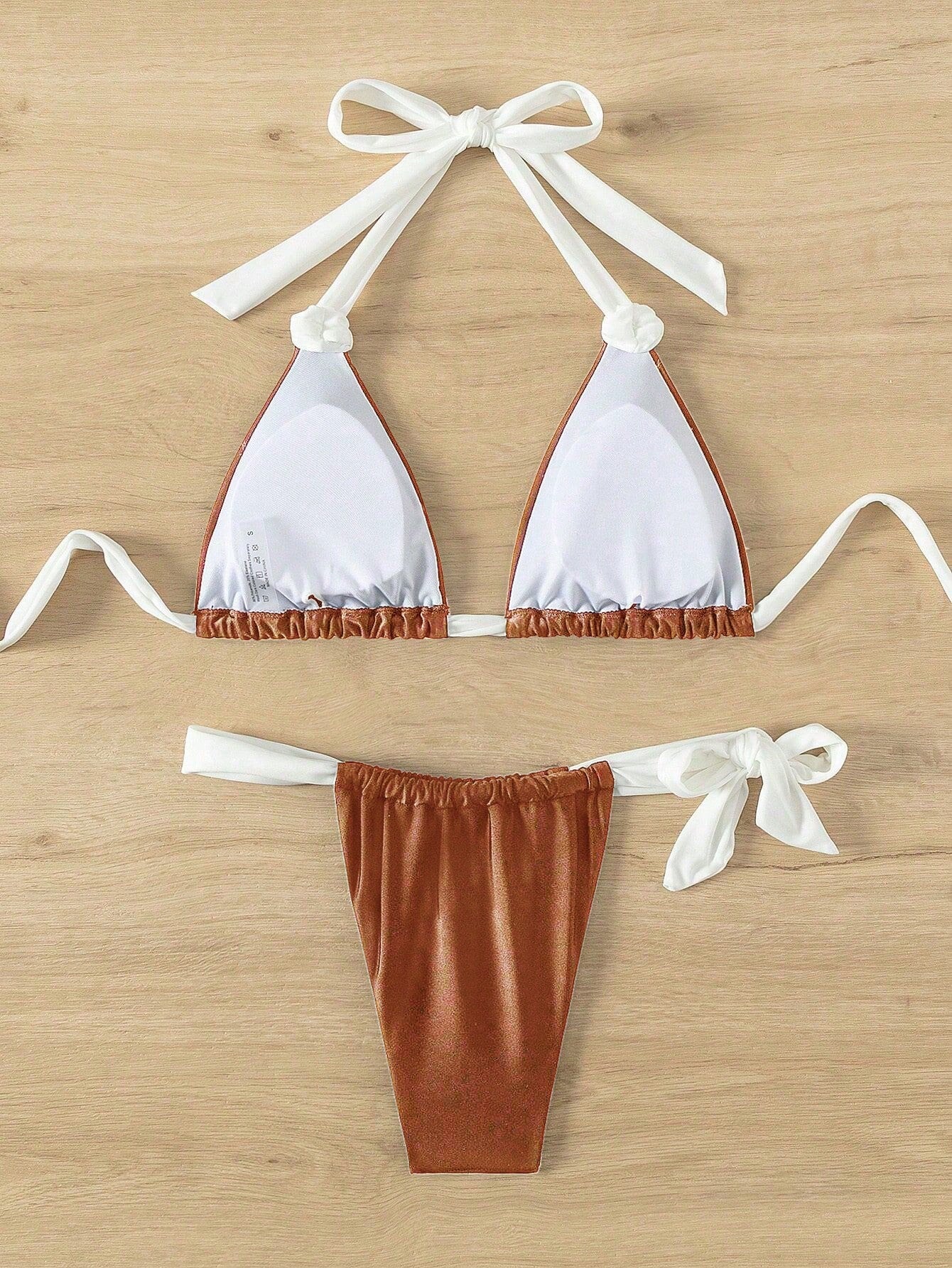 2 Tone Triangle Bkini Set