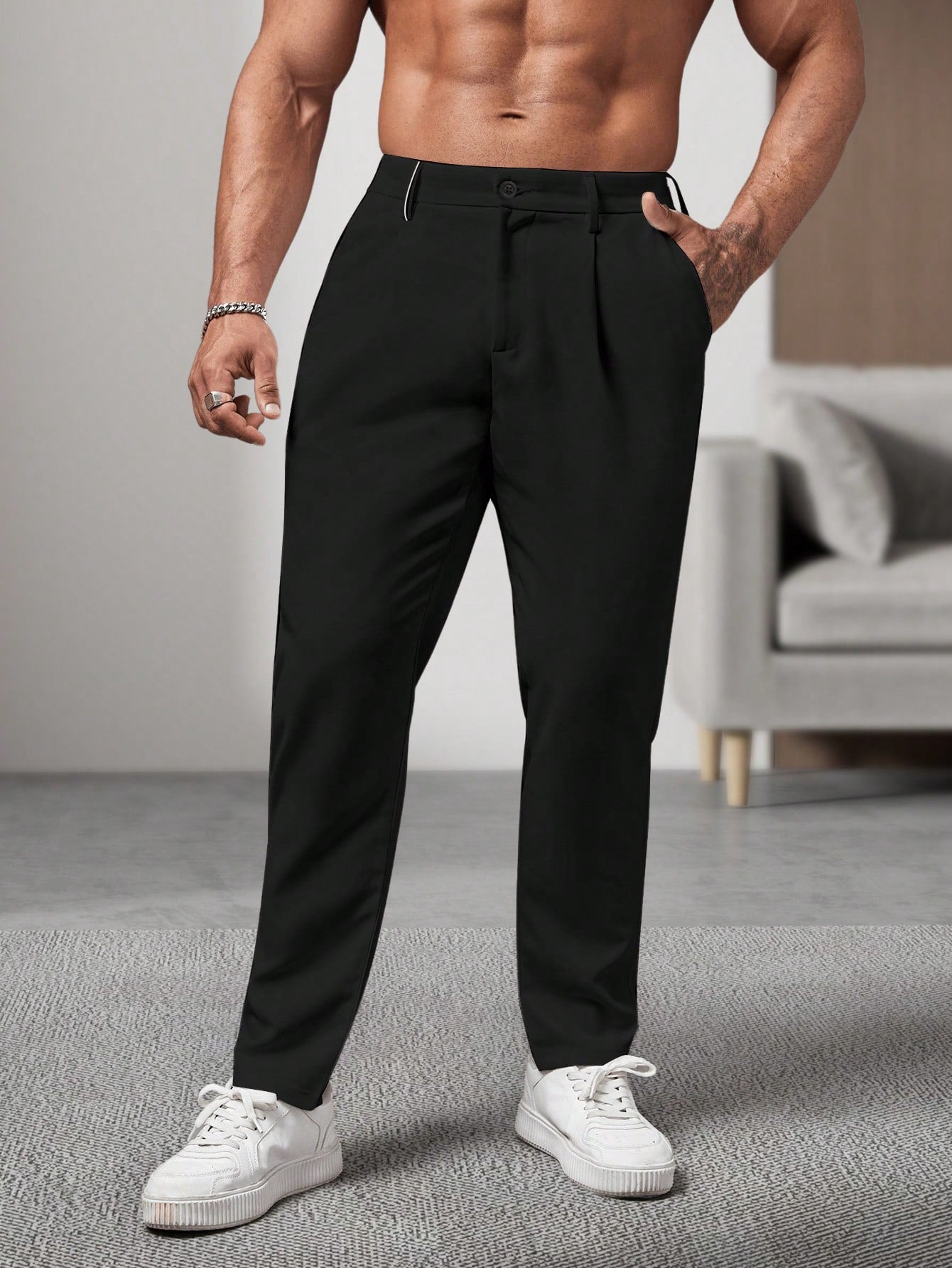 Men's Business Solid Color Suit Pants