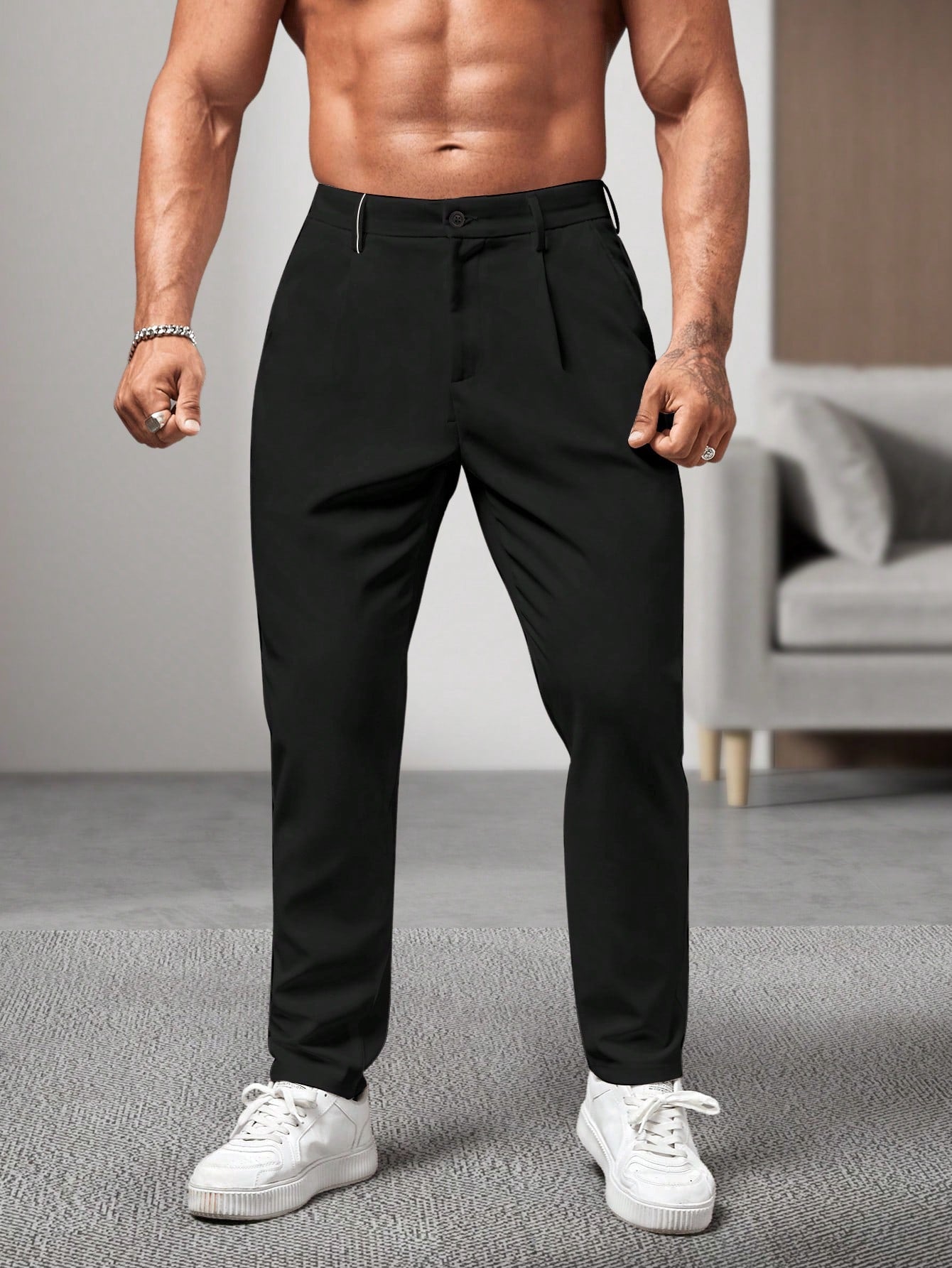 Men's Business Solid Color Suit Pants