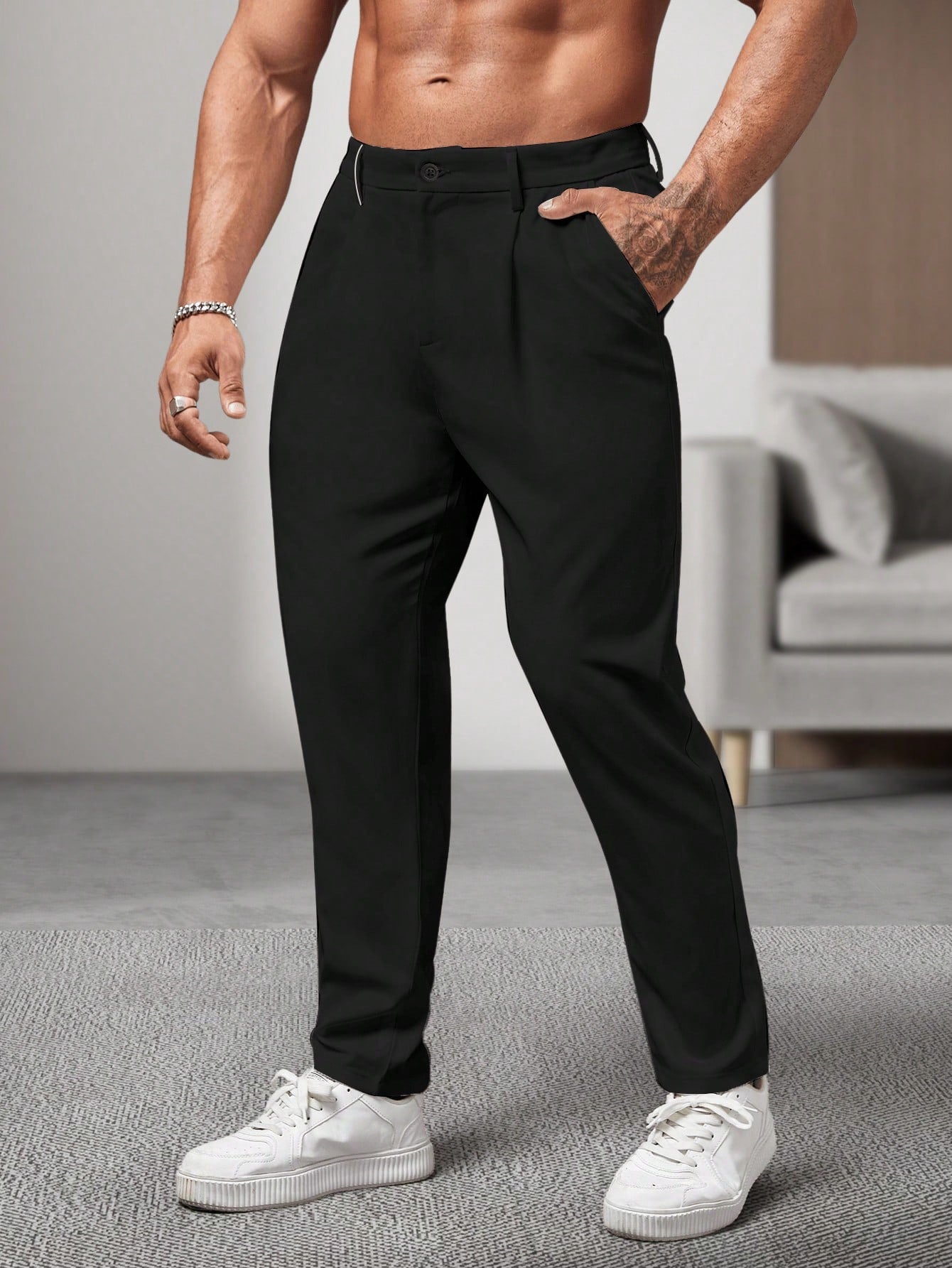 Men's Business Solid Color Suit Pants