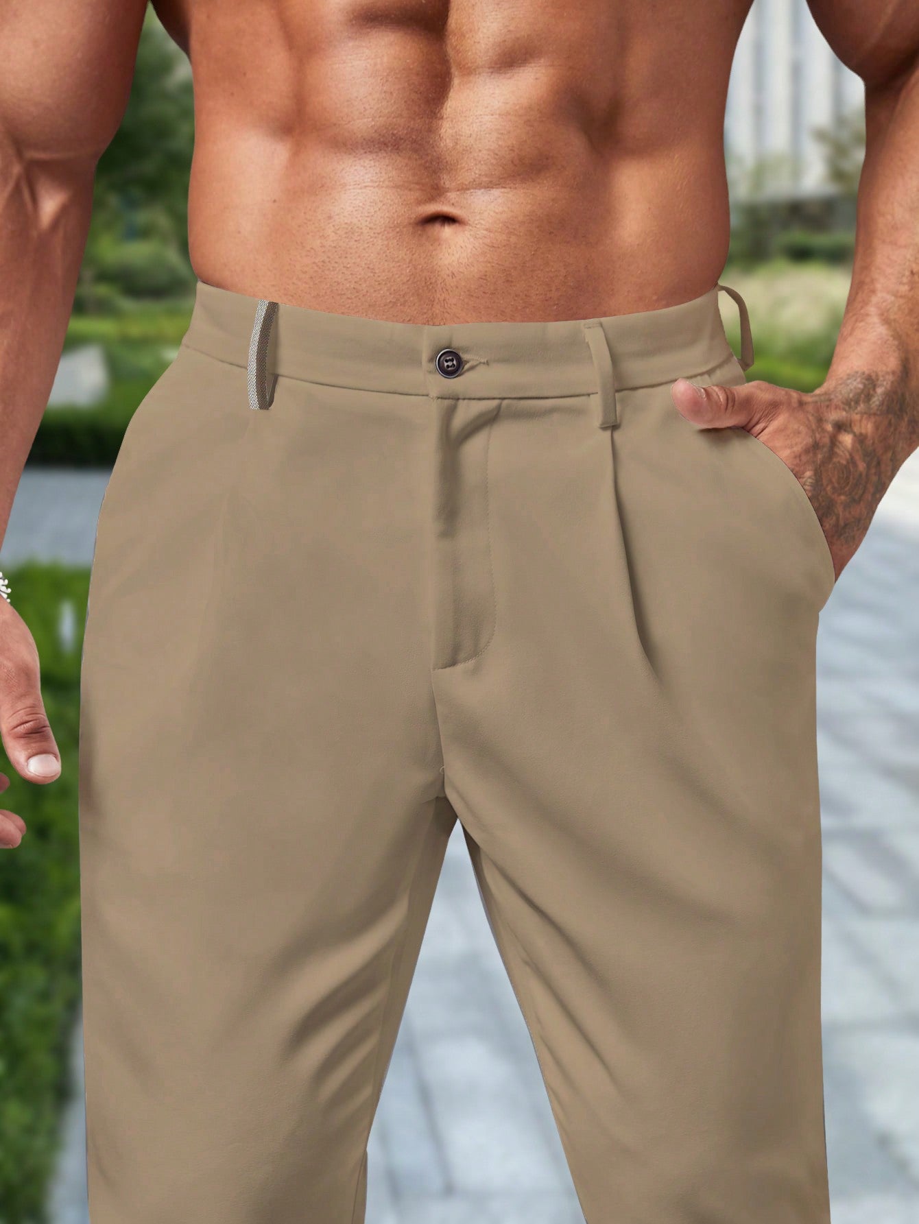 Men's Business Solid Color Suit Trouser