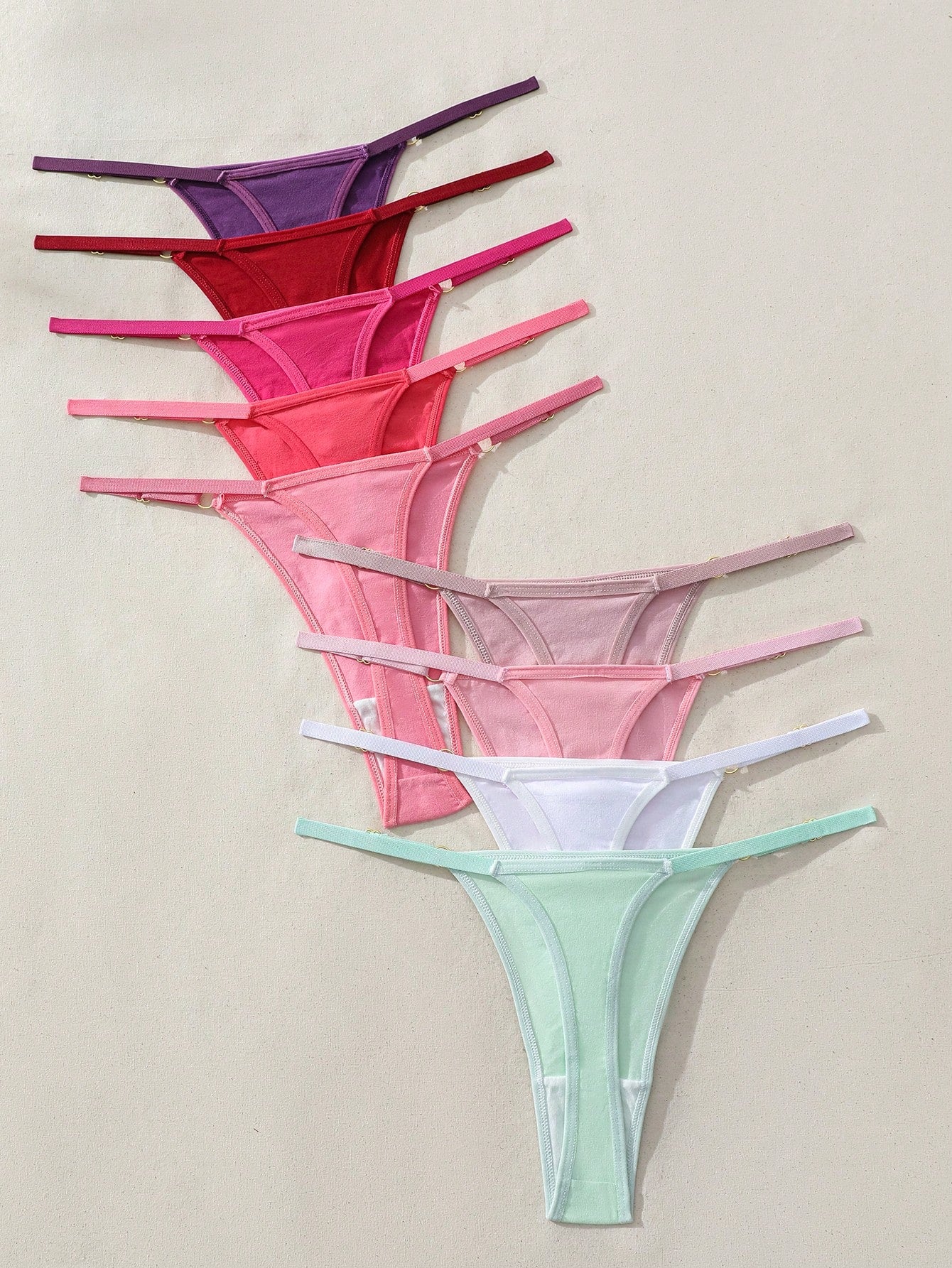 Sexy Colored Comfortable Thong Set