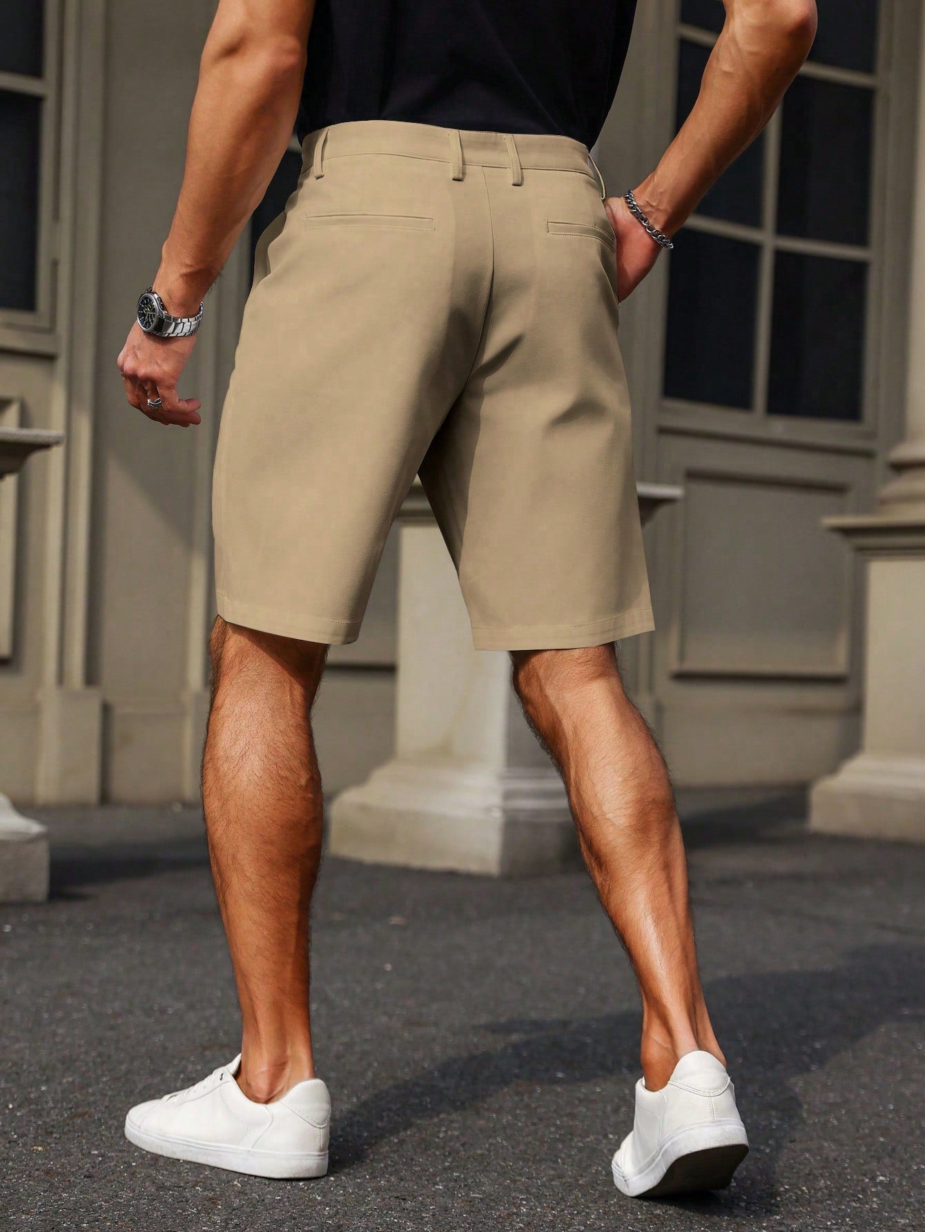 Men's White Casual Shorts
